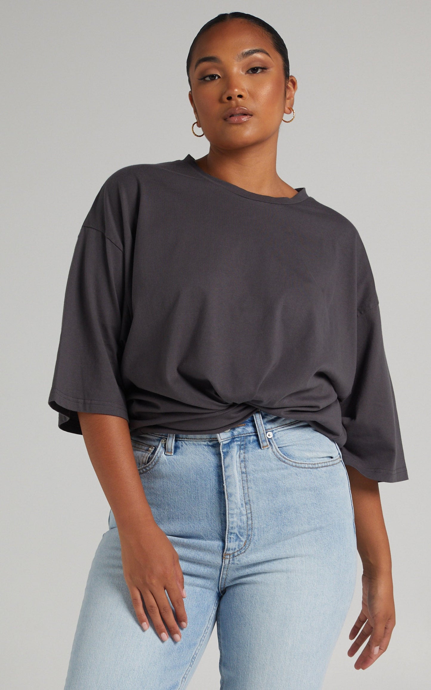 Wanderlust Oversized T Shirt in Black Wash