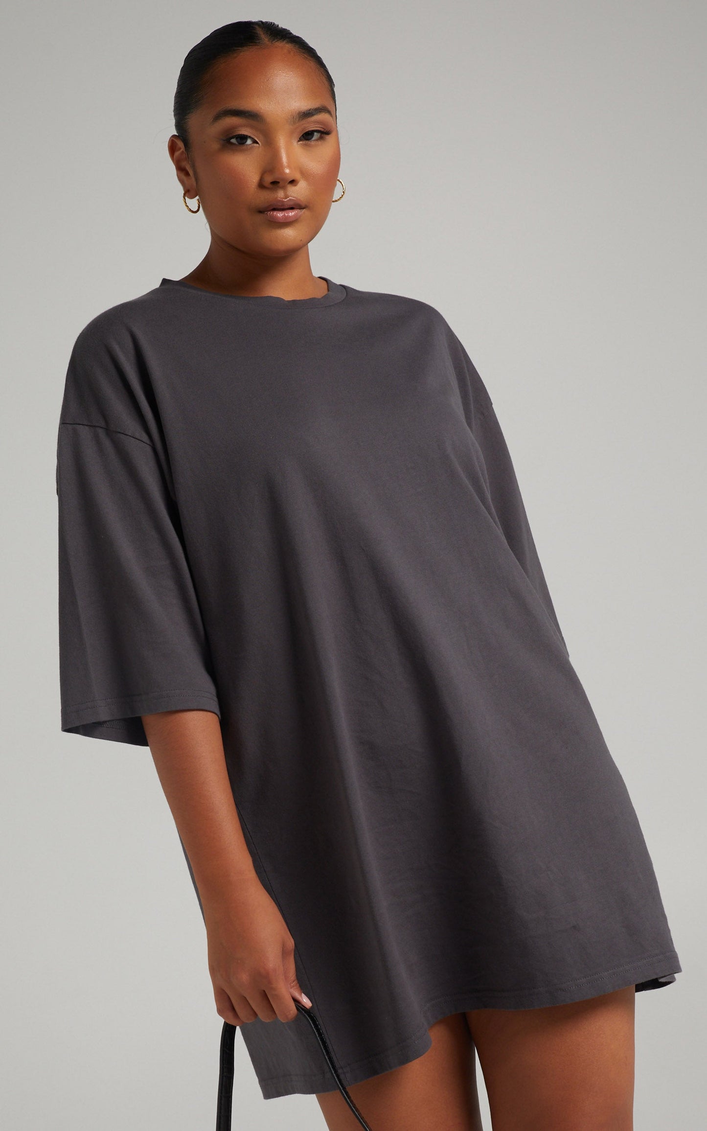 Wanderlust Oversized T Shirt in Black Wash