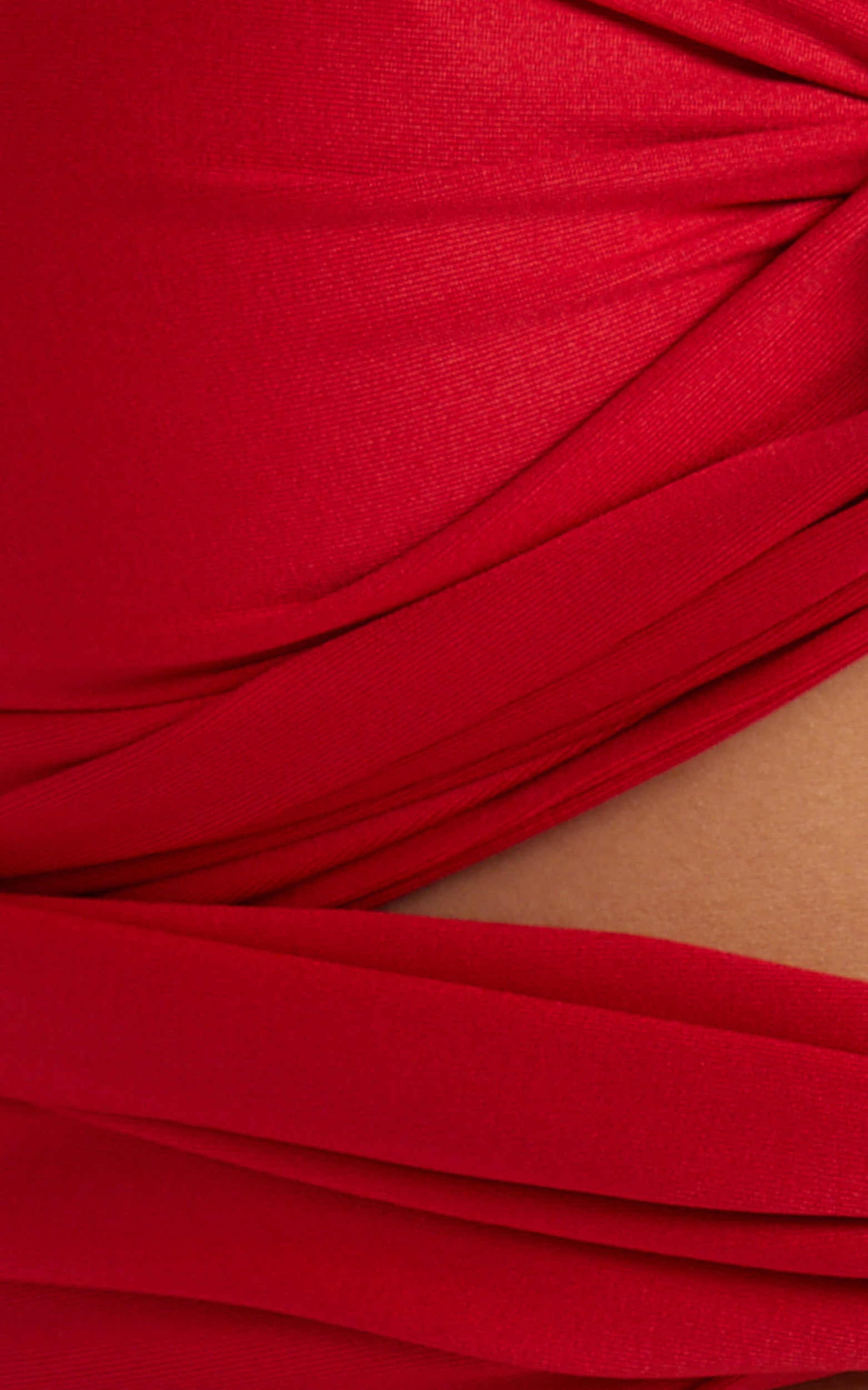 Lilah Multi Tie Crop Top in Red
