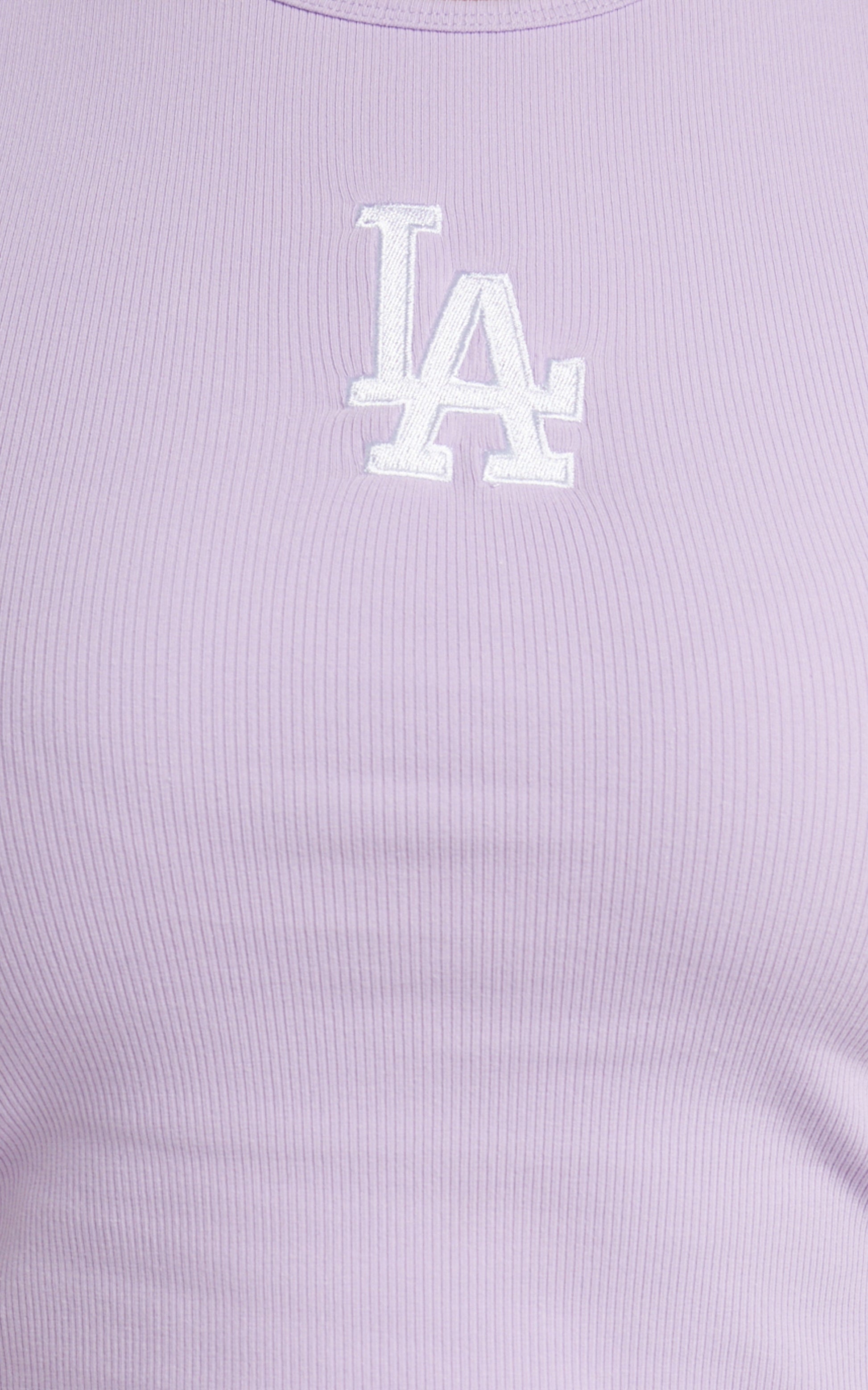 Majestic - Dodgers Rib Tank in Orchid