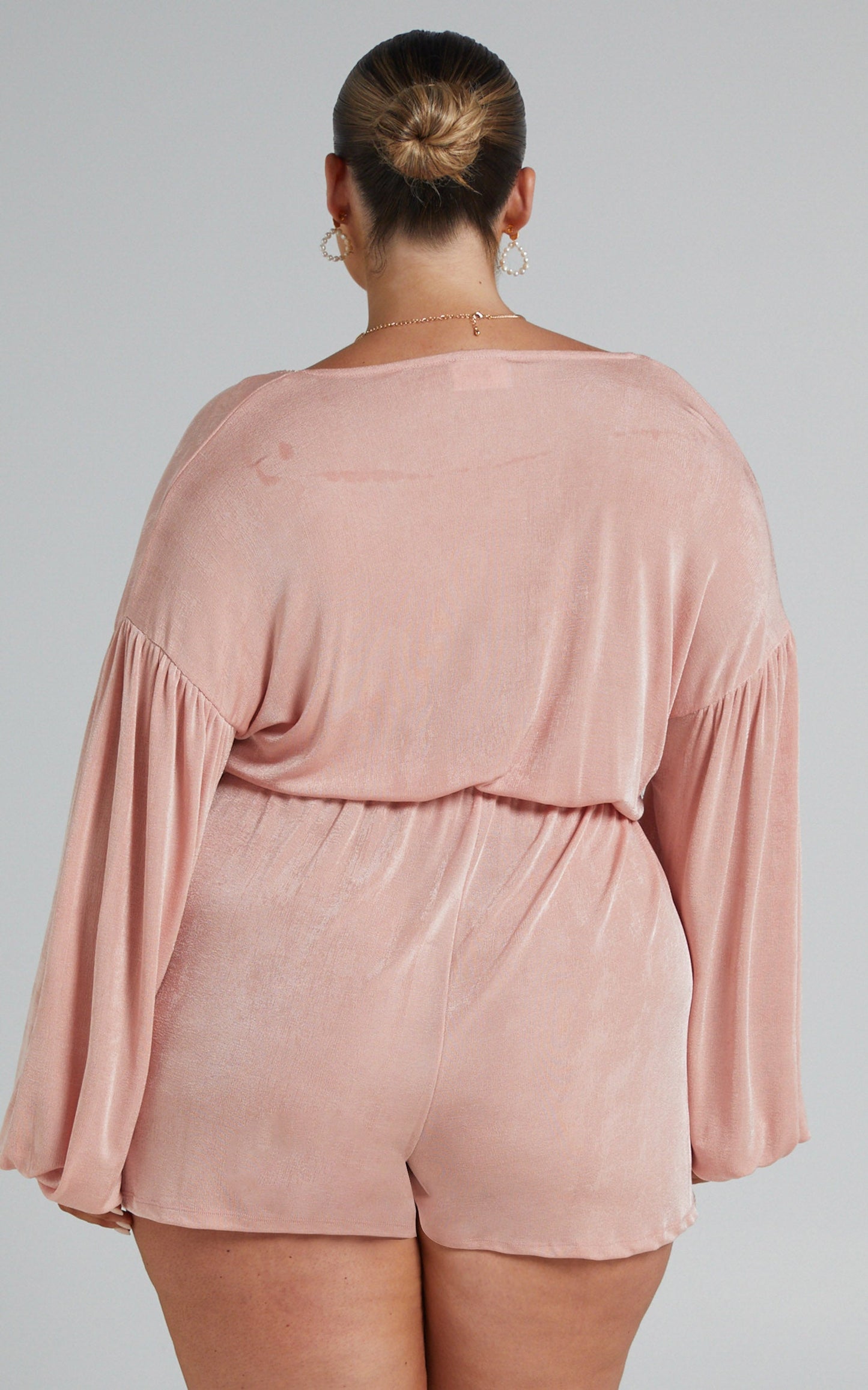 Penelope Playsuit - Long Sleeve Playsuit in Rose Gold