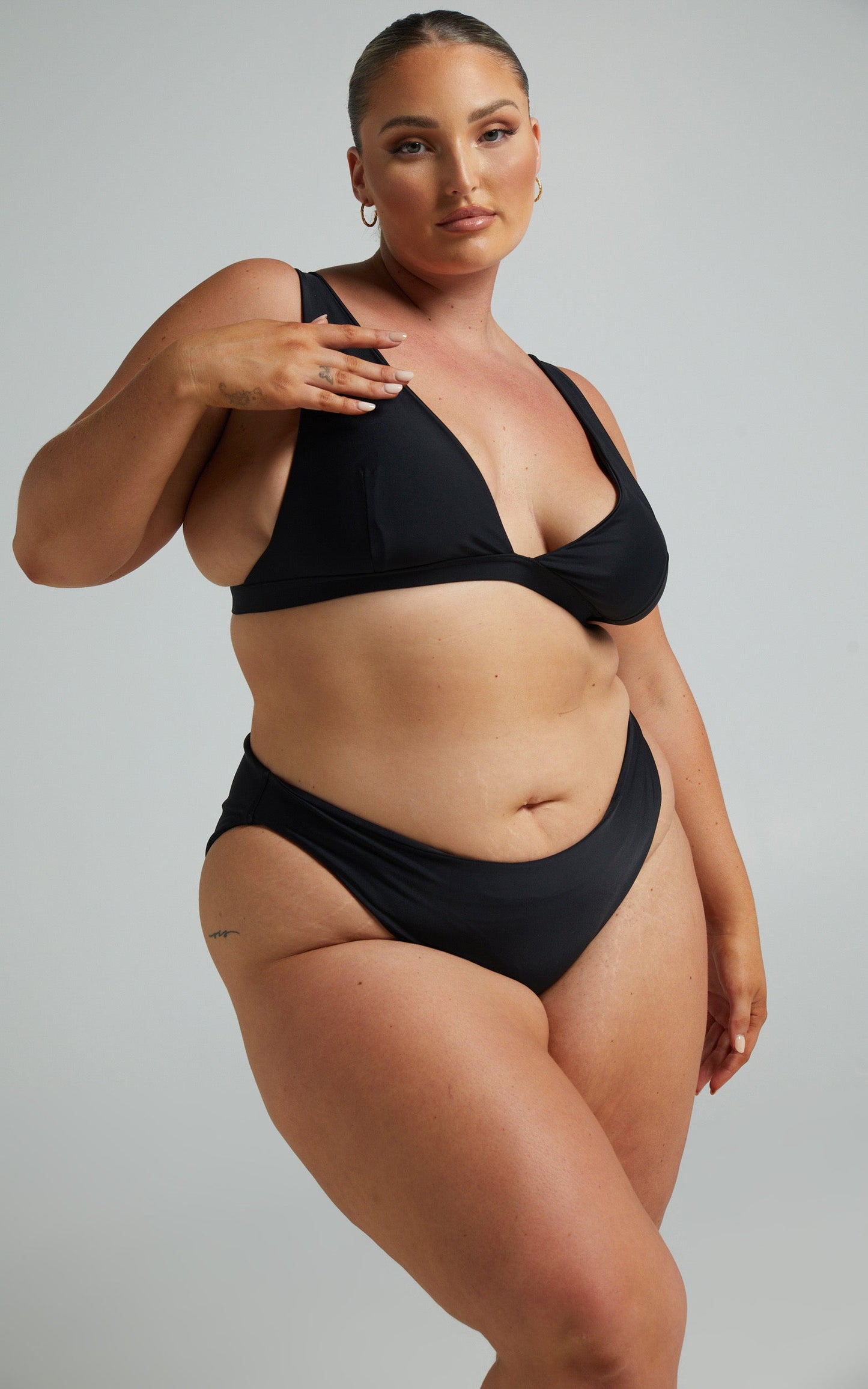 Dalis Bikini Bottoms - High Waisted Bikni Bottoms in Black