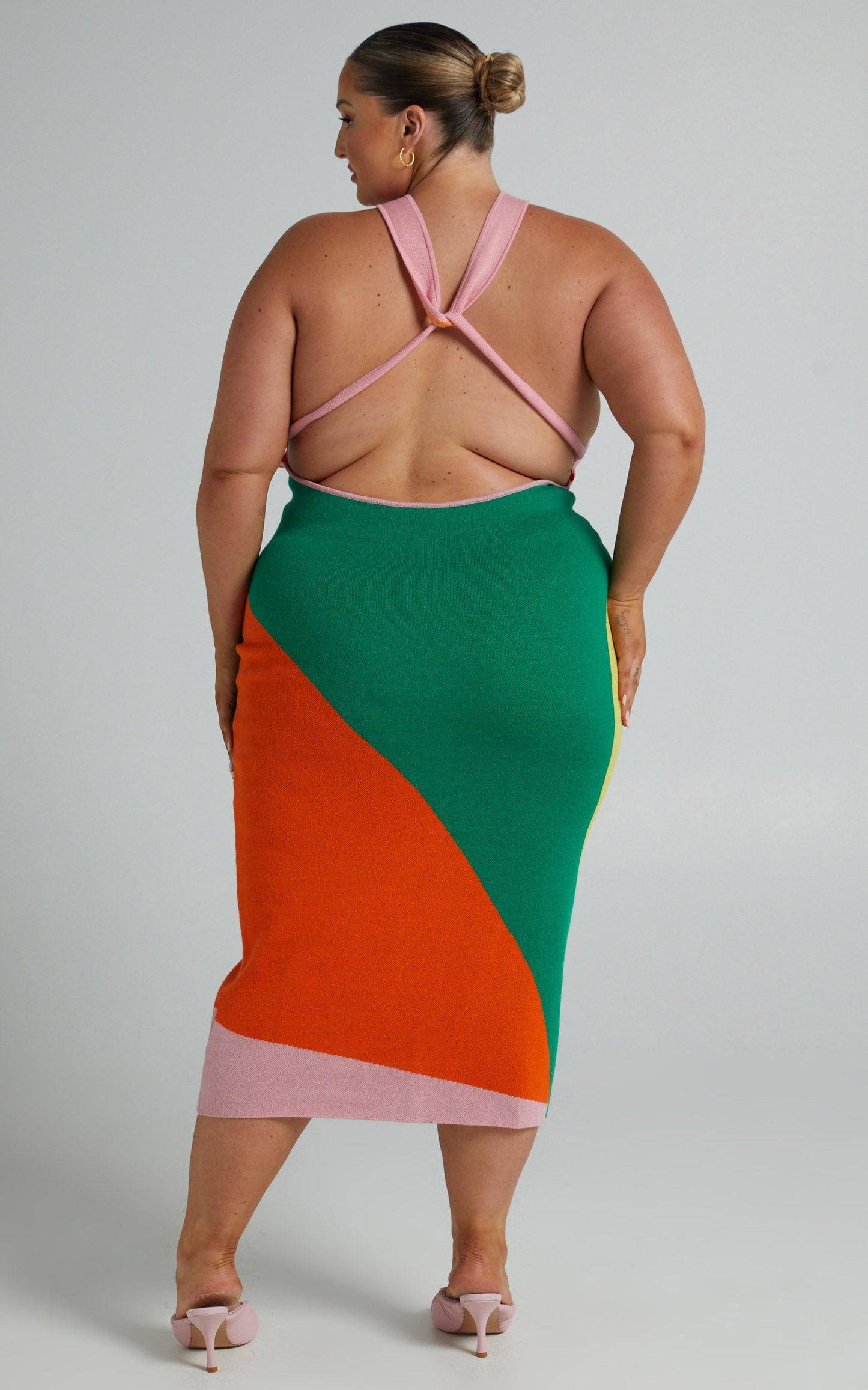 Blossom Knit Midi Dress in Bright Multi