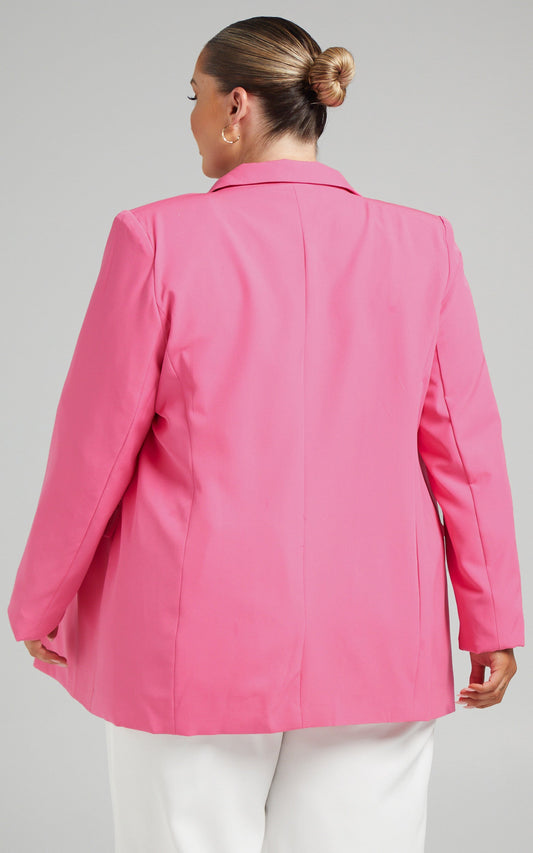 Eleasha Blazer - Tailored Suiting Blazer in Hot Pink