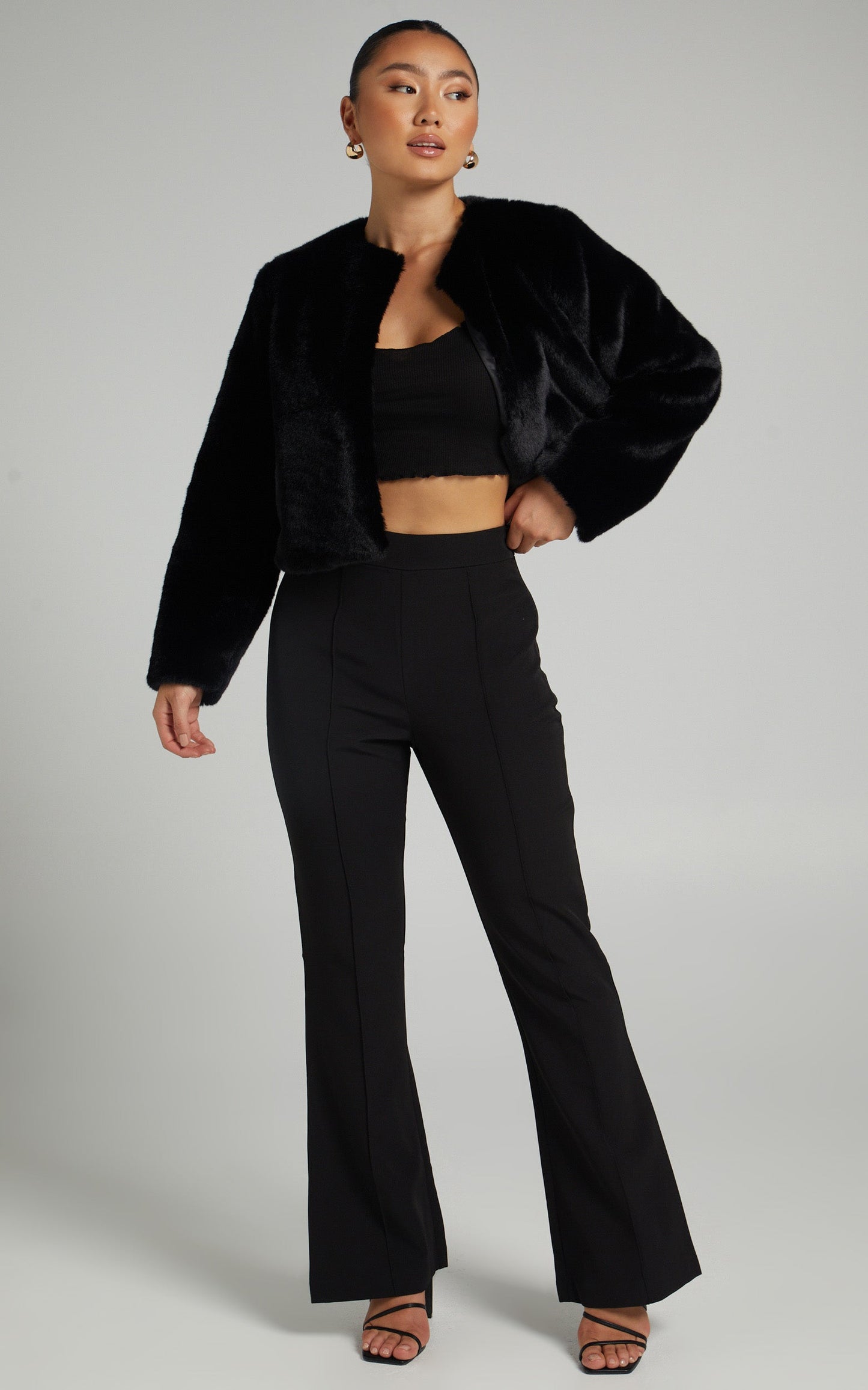 Linley Faux Fur Jacket in Black