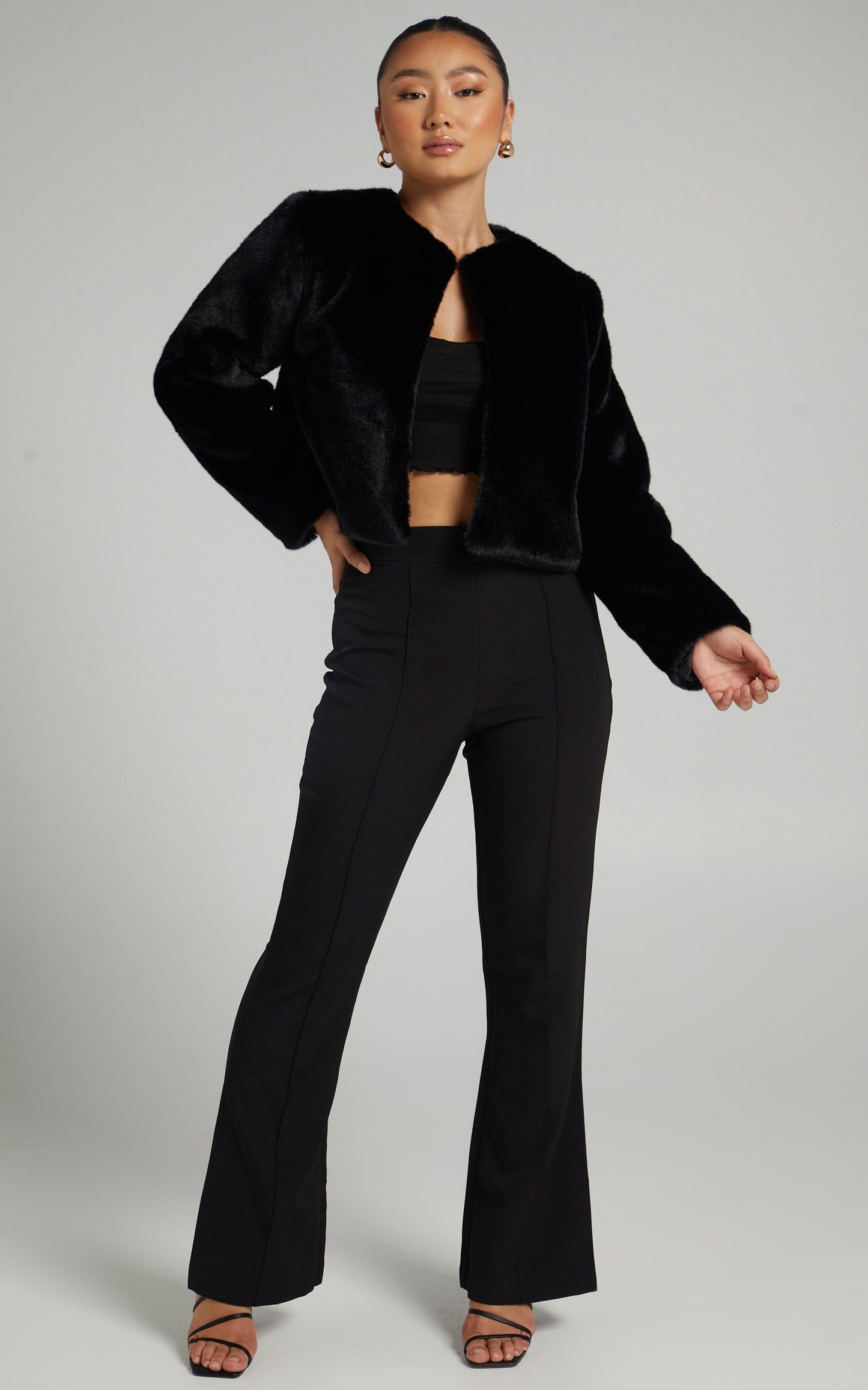 Linley Faux Fur Jacket in Black