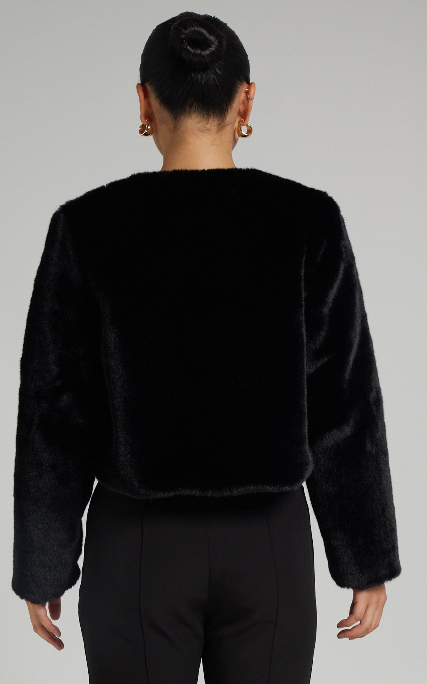 Linley Faux Fur Jacket in Black