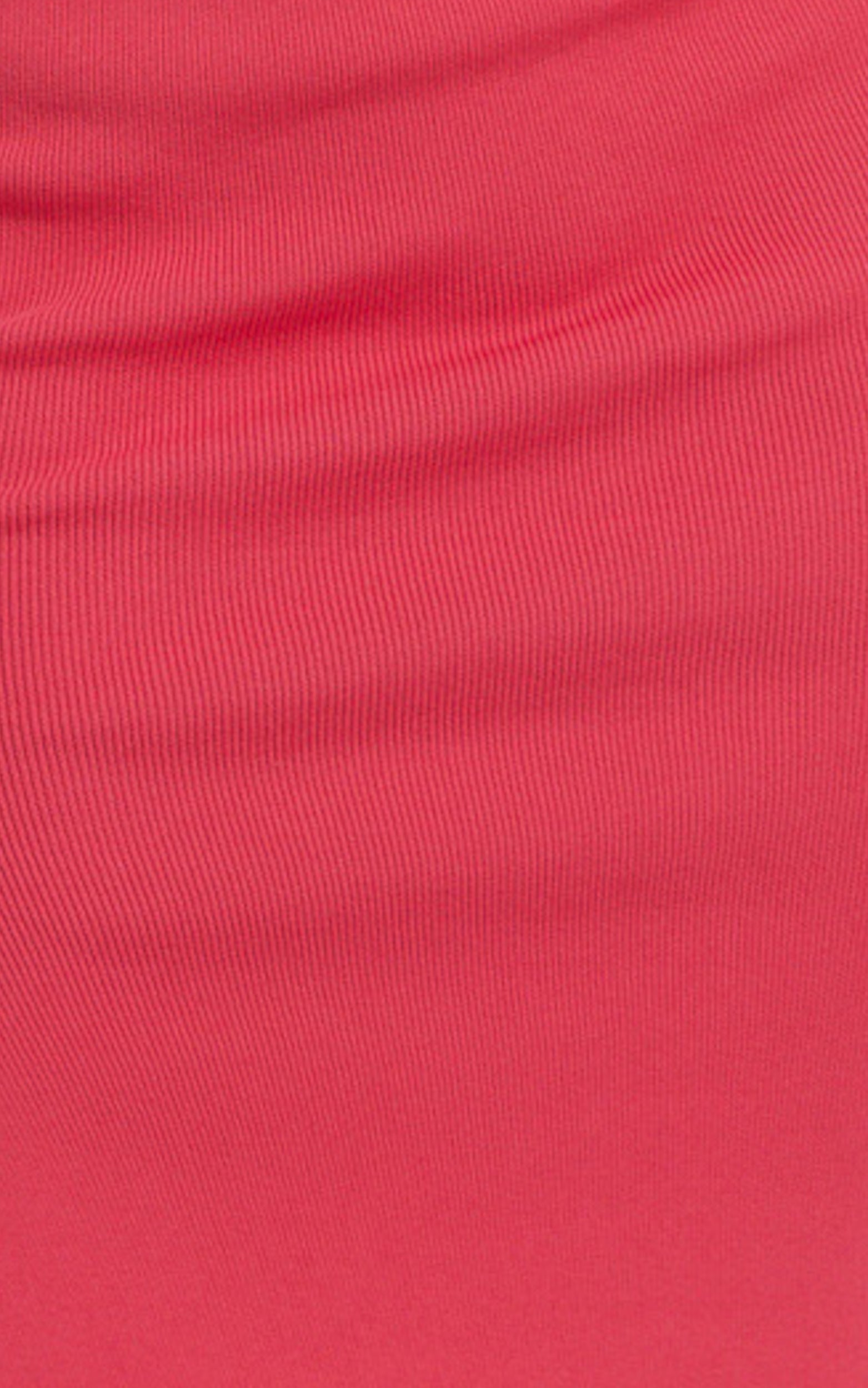 Matina Two Piece Set - Fitted Crop Top and Thigh Split Midi Skirt Ribbed Set in Hot Pink