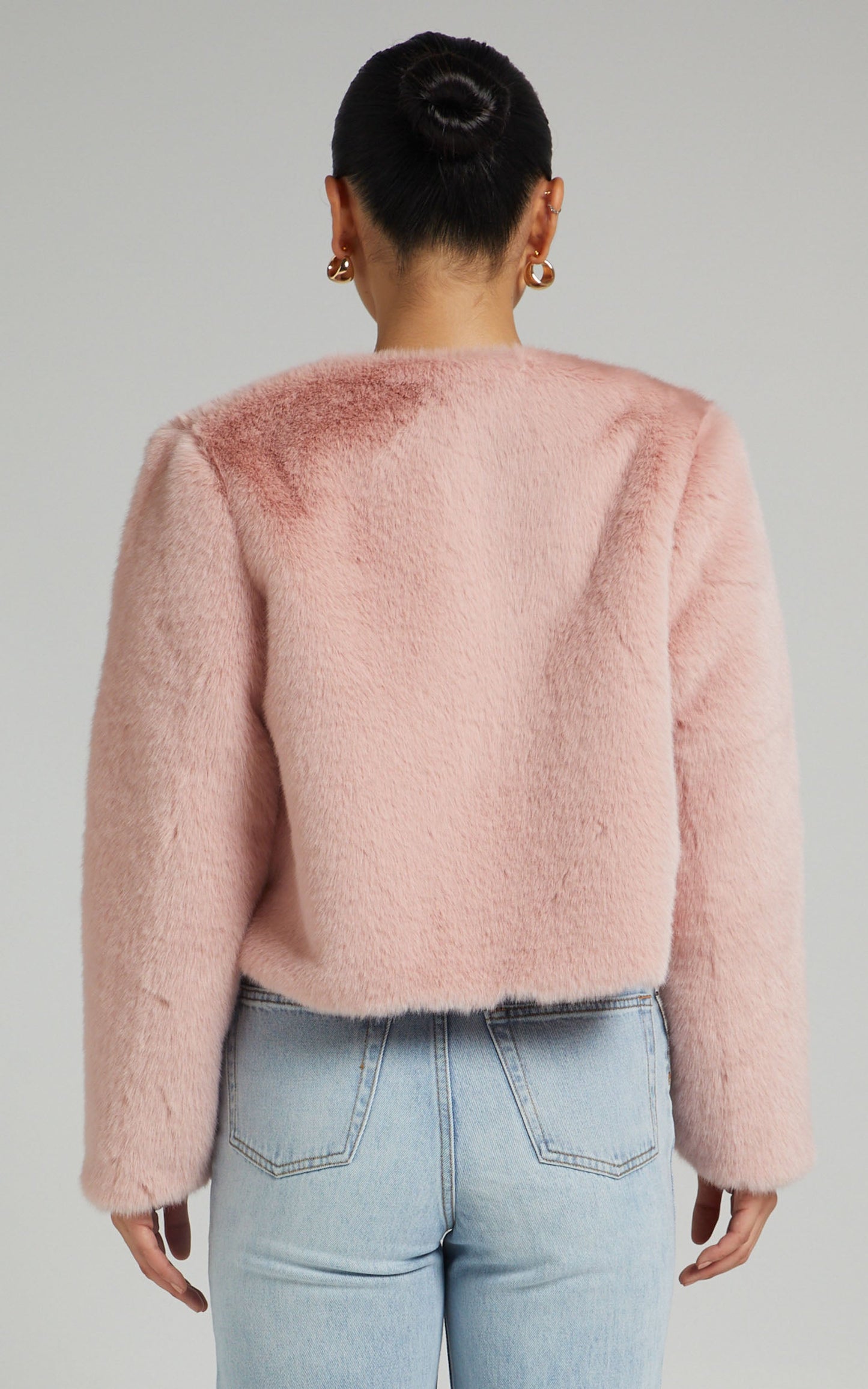 Linley Faux Fur Jacket in Pink