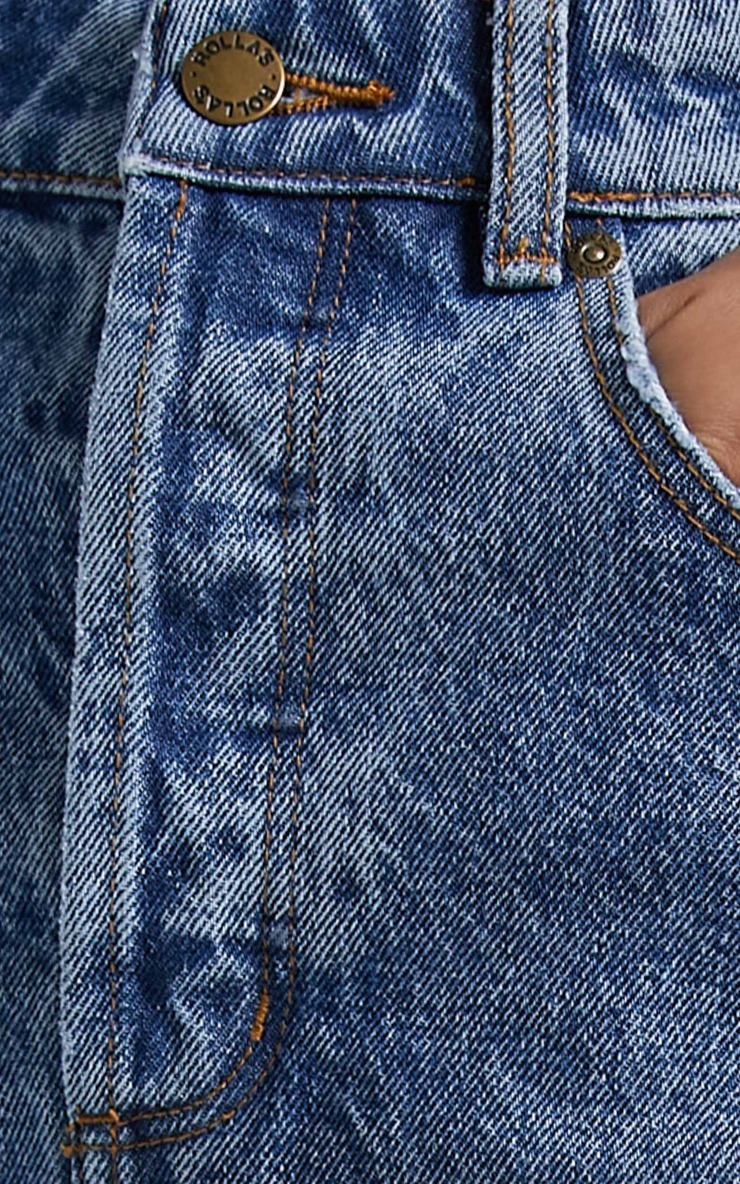 Rolla's - Classic Mini Denim Skirt in Paris Blue