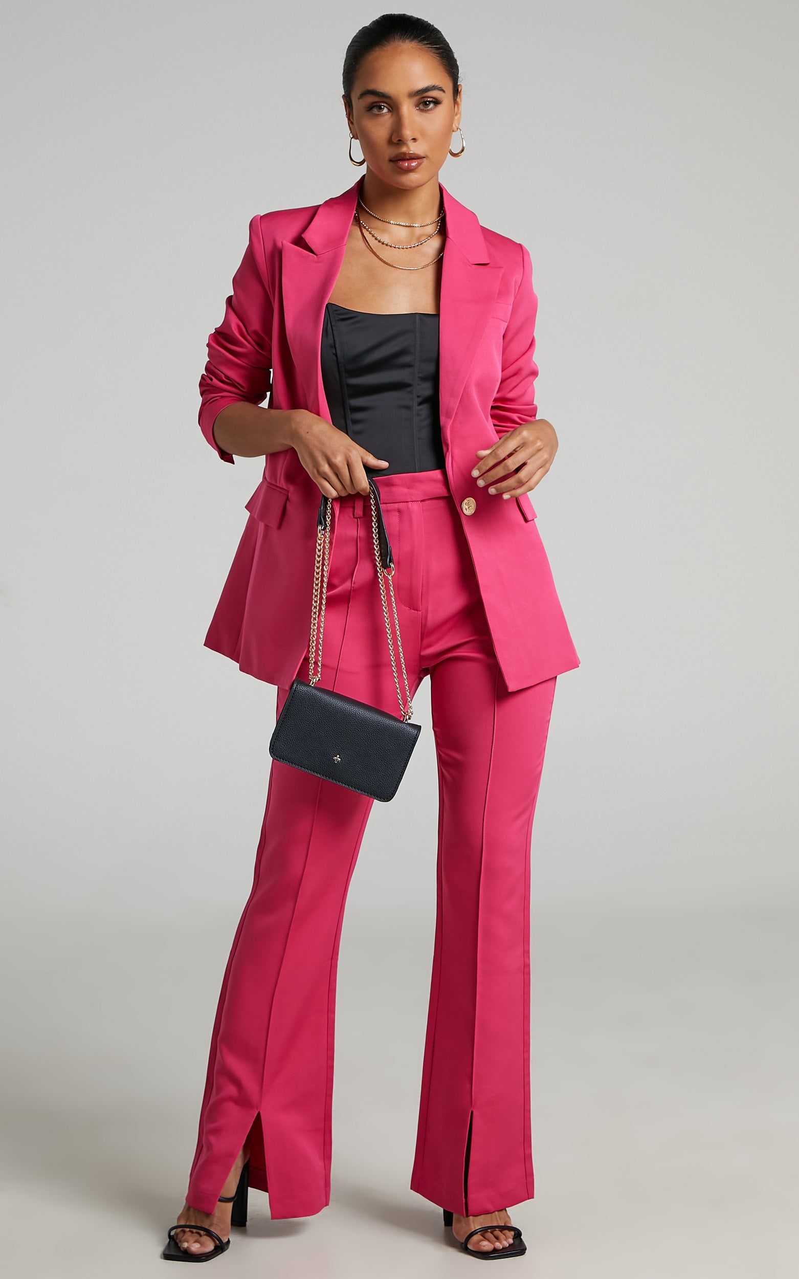 RUNAWAY THE LABEL - AMITY BLAZER in Fuchsia