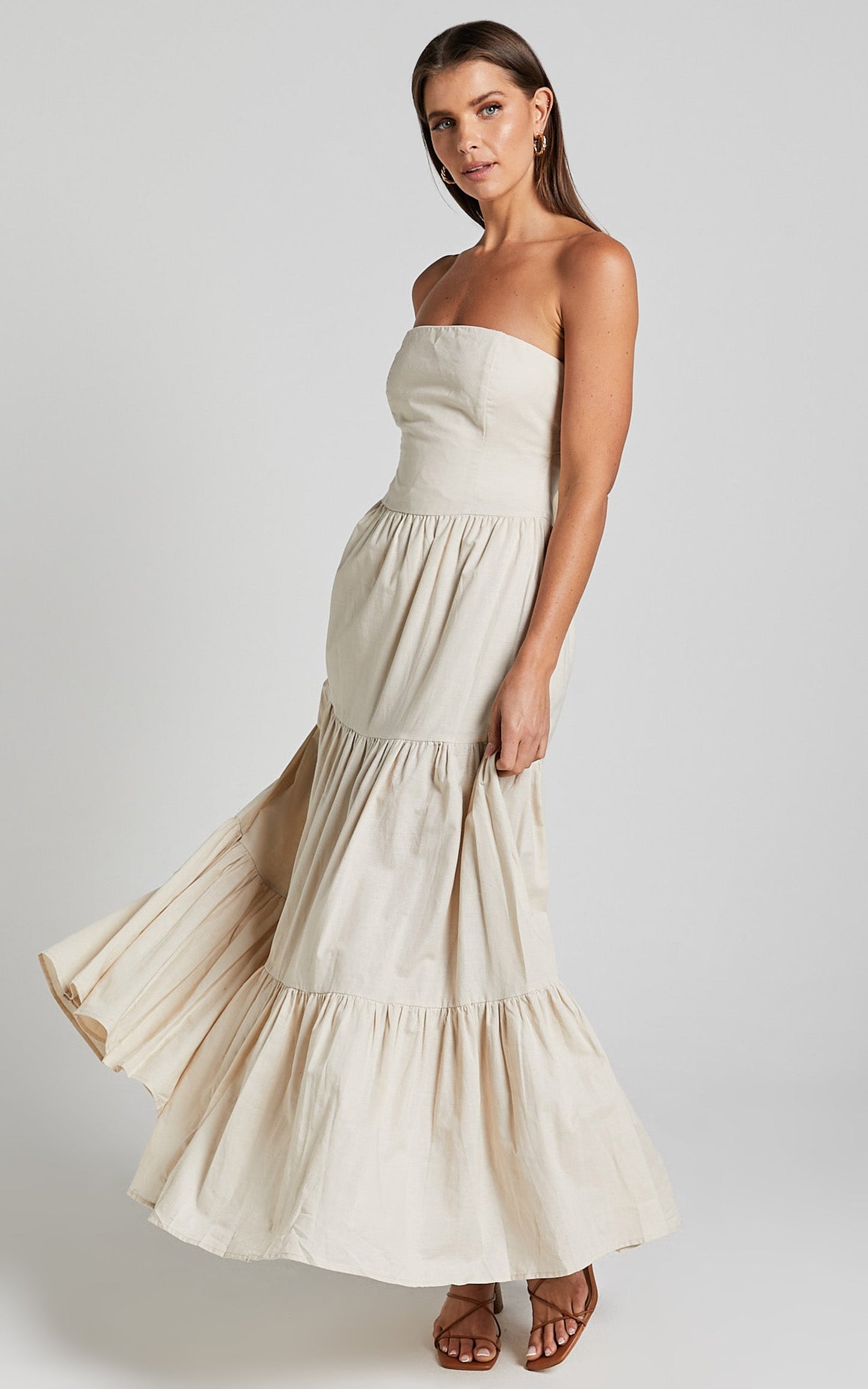 Runaway The Label - Bristol Maxi Dress in Stone