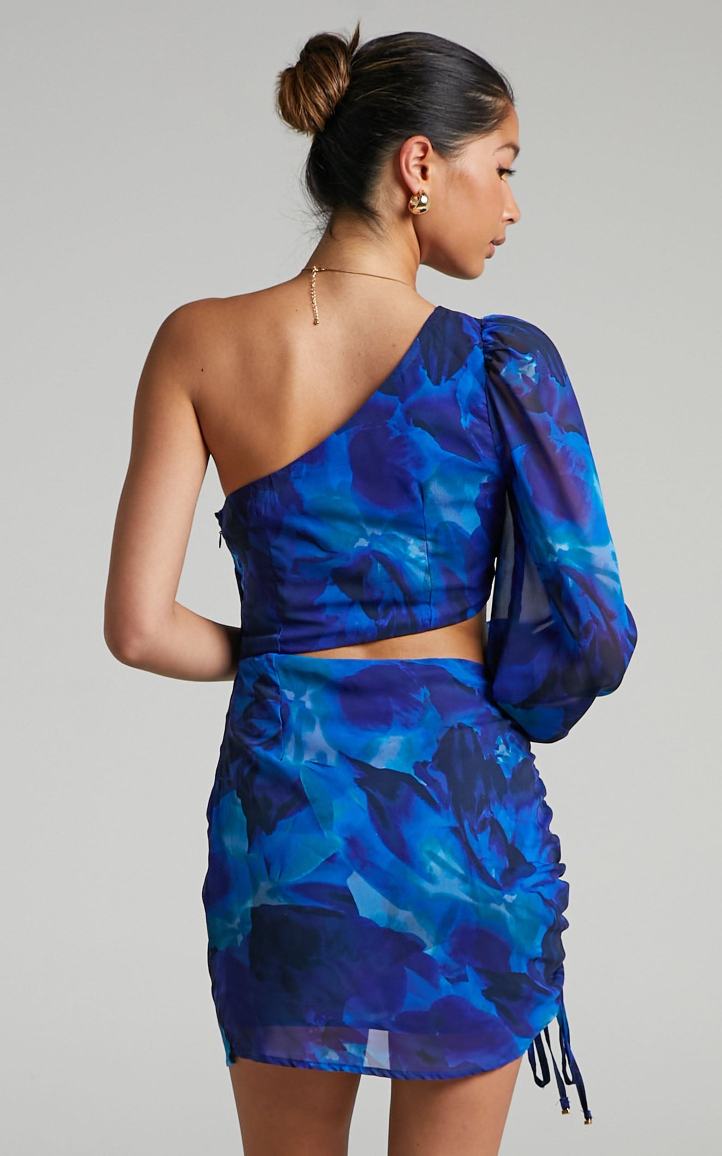 RUNAWAY THE LABEL - CALISTA MINI DRESS in Blue