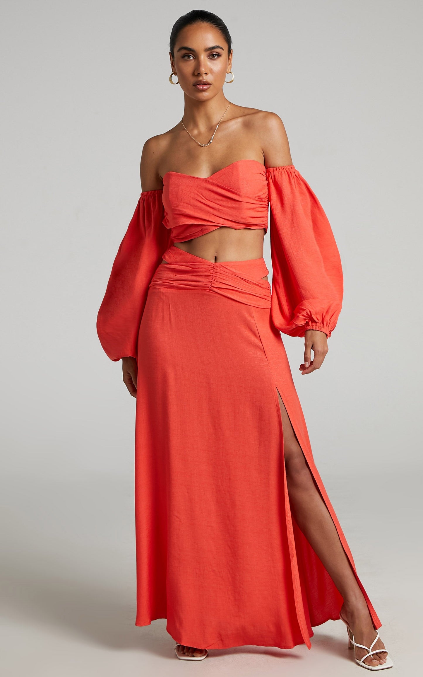 Runaway The Label - Ember Midi Skirt in Fire