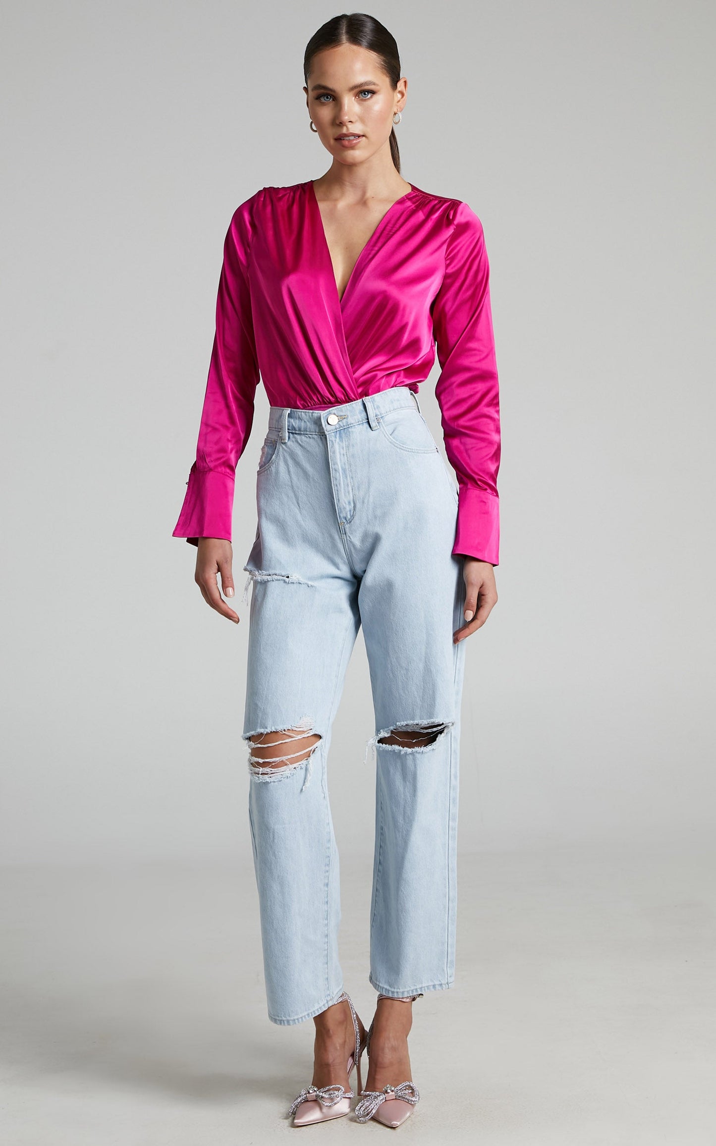Runaway The Label - Hey Sui Bodysuit in Fuchsia