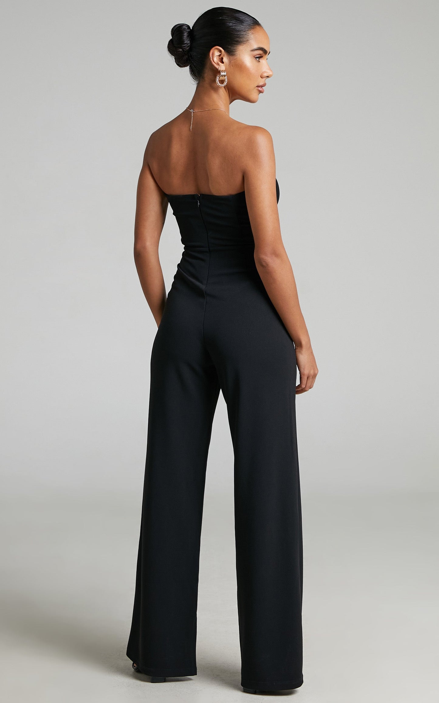 RUNAWAY THE LABEL - JOSLIN STRAPLESS JUMPSUIT in Black