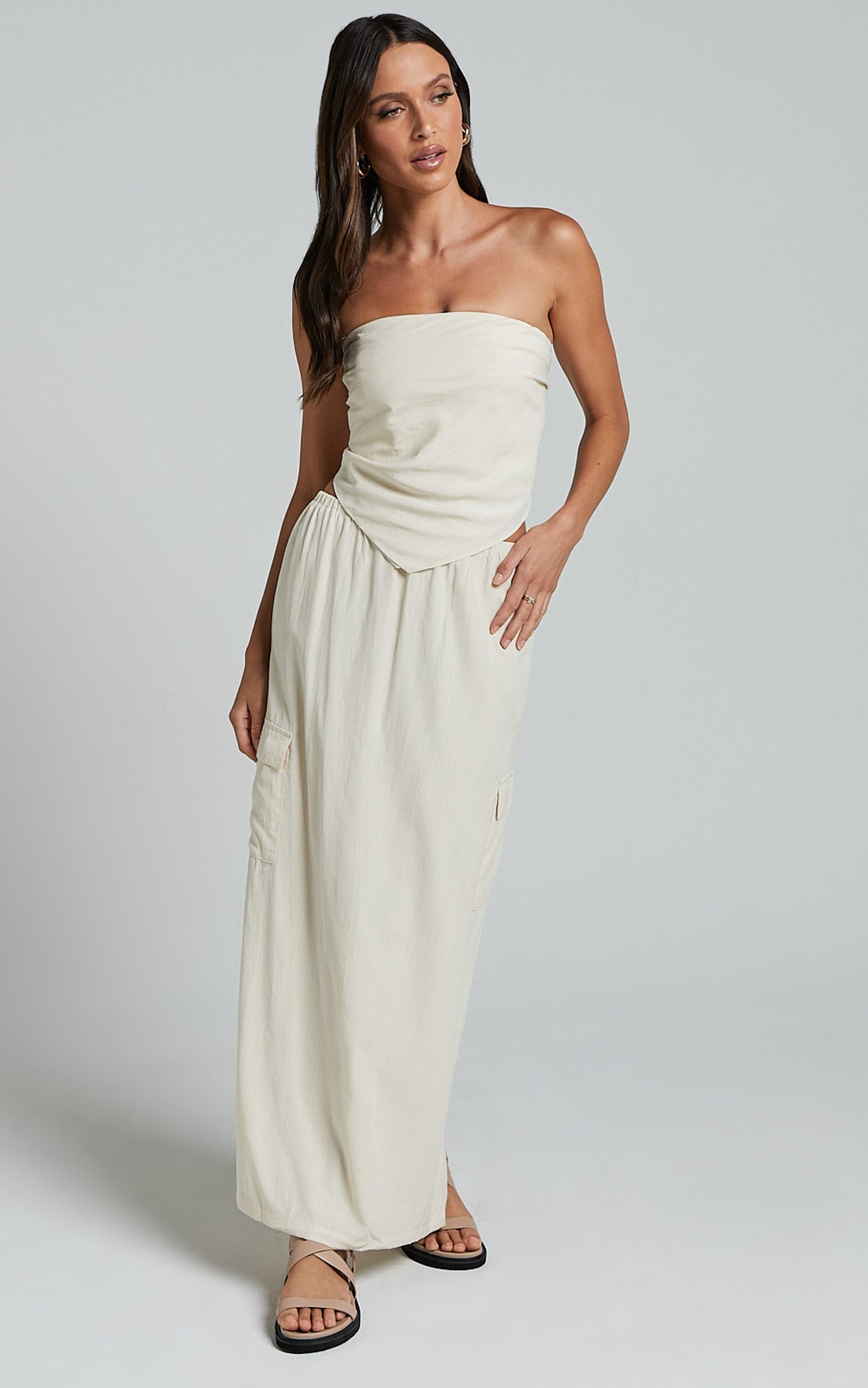 Runaway The Label - Picilo Scarf Top in Stone