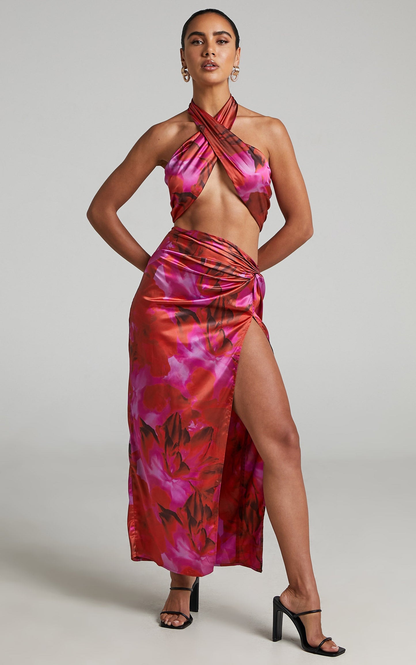 RUNAWAY THE LABEL - SCARLETT SKIRT in Pink Floral