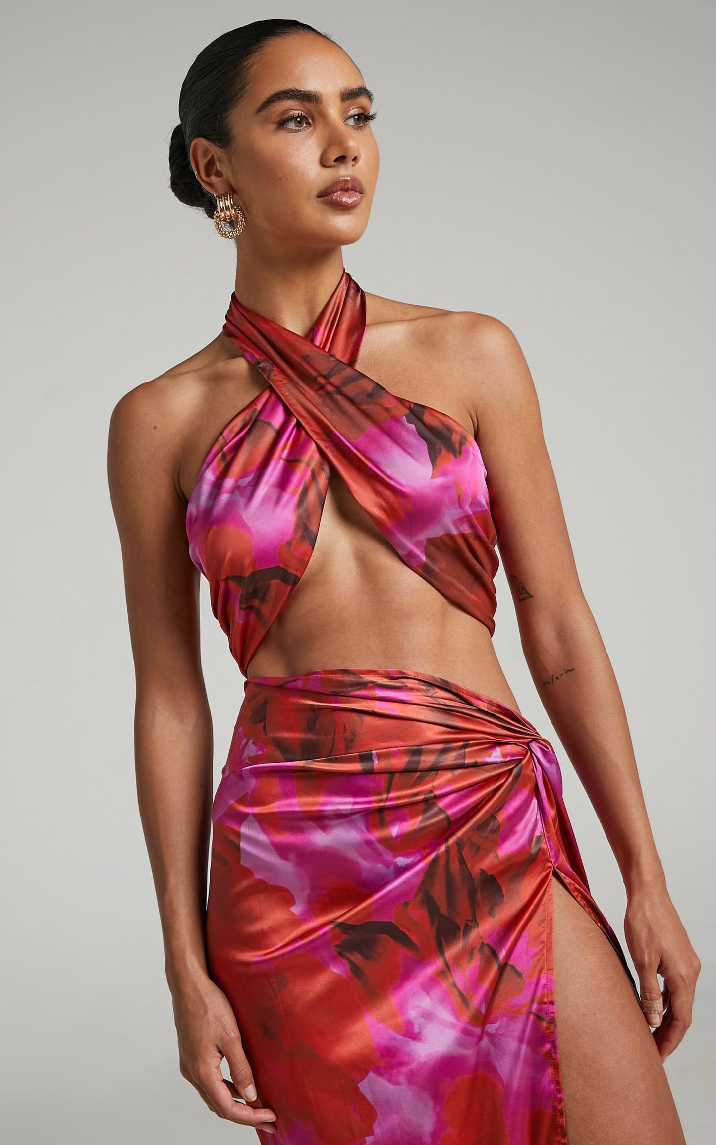 RUNAWAY THE LABEL - SCARLETT TOP in Pink Floral