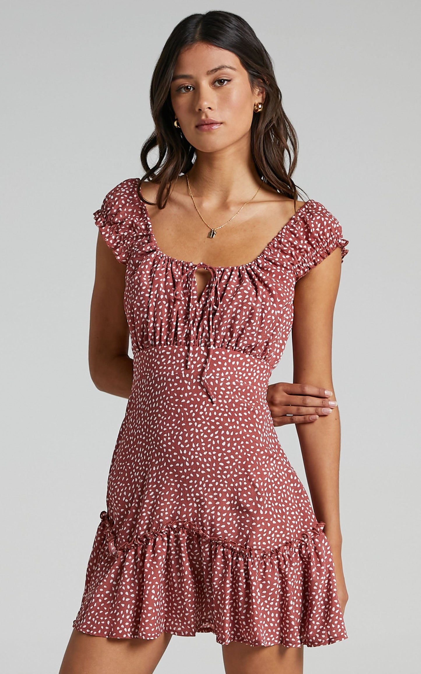Raleigh Dress In Dusty Rose Print