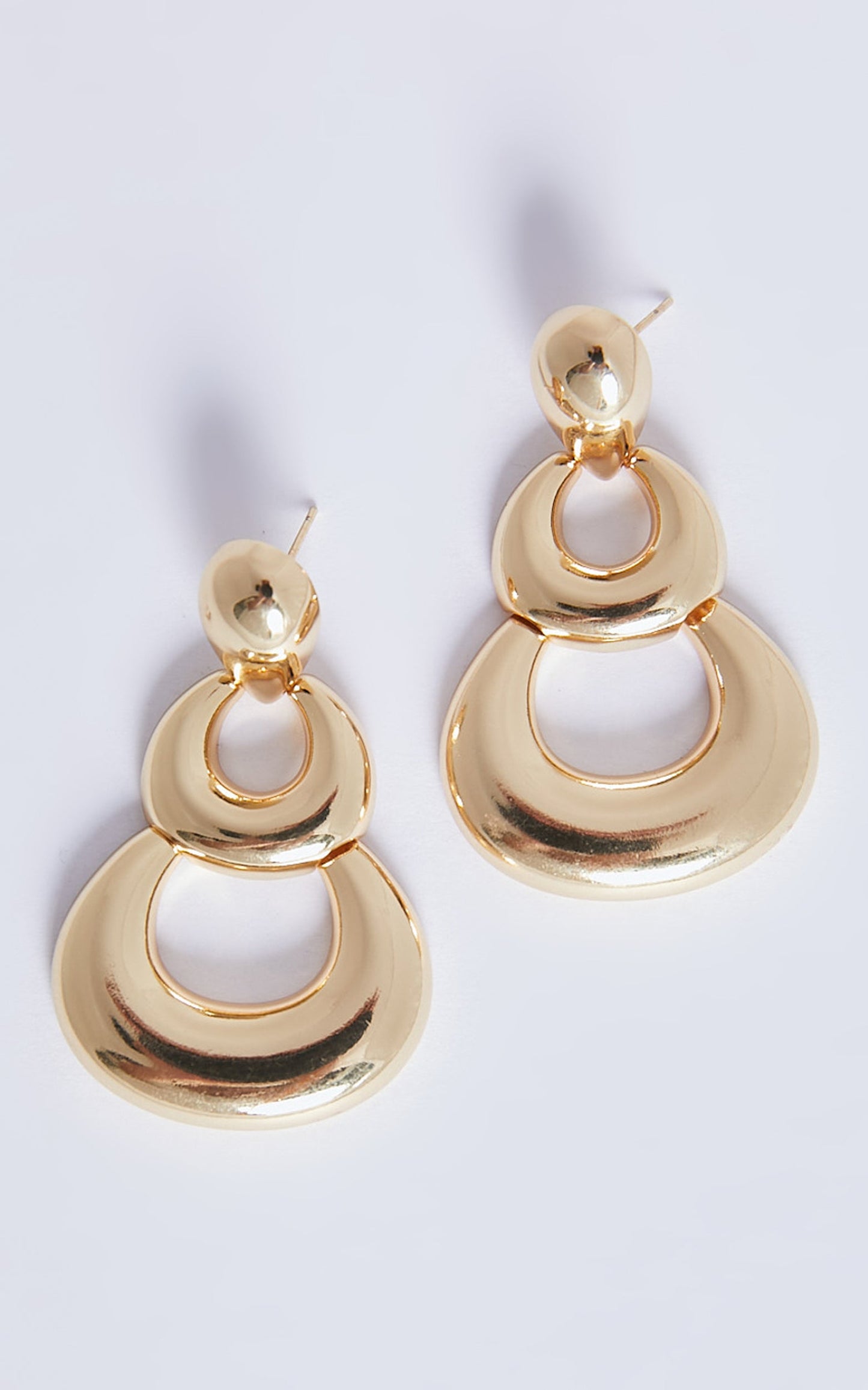 Raquel Earrings - Tripple Drop Detail Earrings in Gold