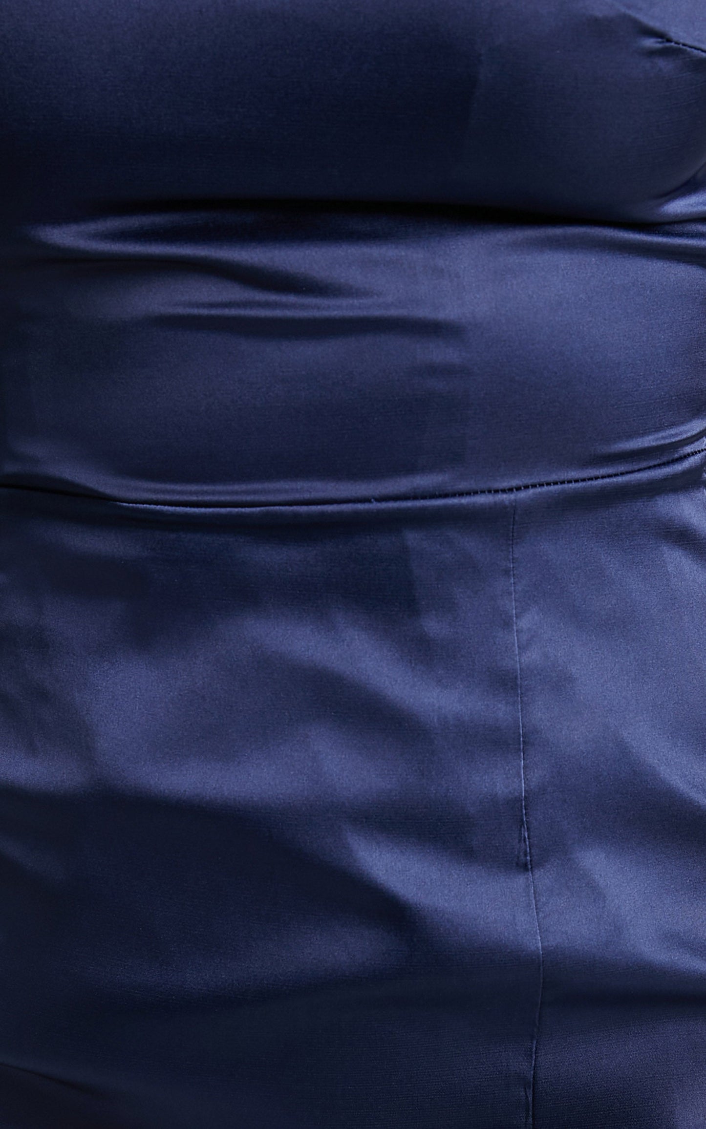 Rashida Dress in Navy Satin