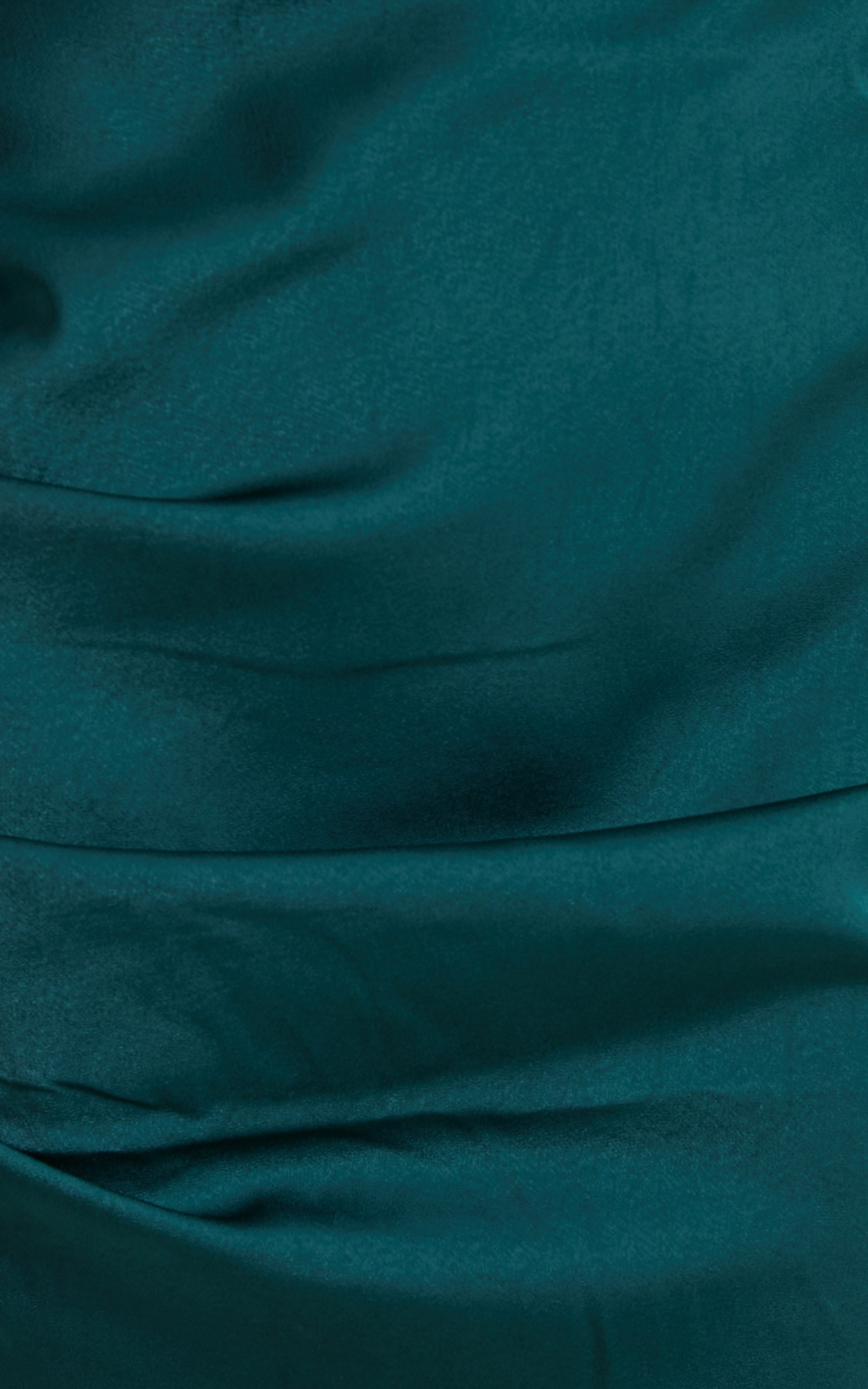 Rayanna Mini Dress - One Shoulder Long Sleeve Cut Out Dress in Emerald