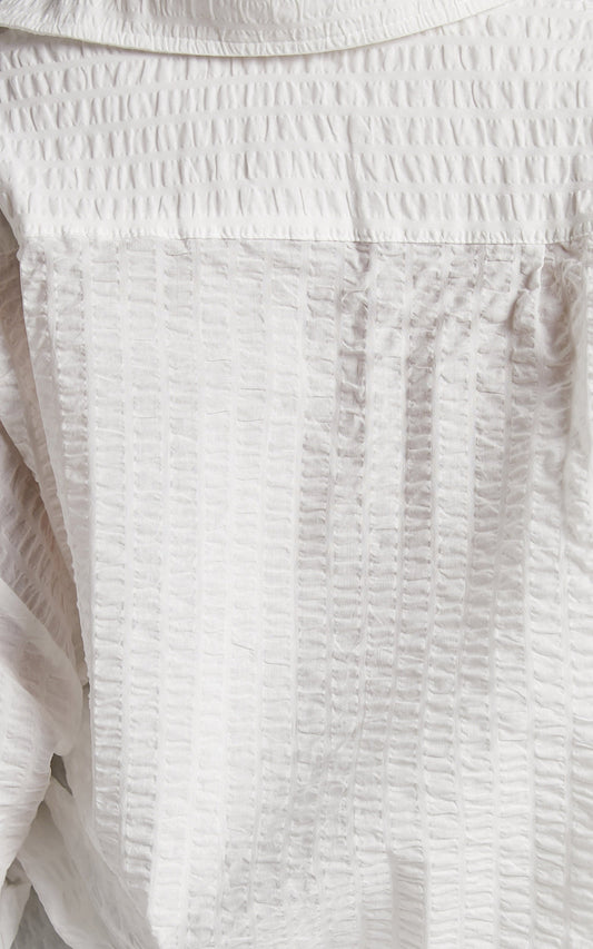 Rayfa Shirt - Oversized Pocket Detail Shirt in White