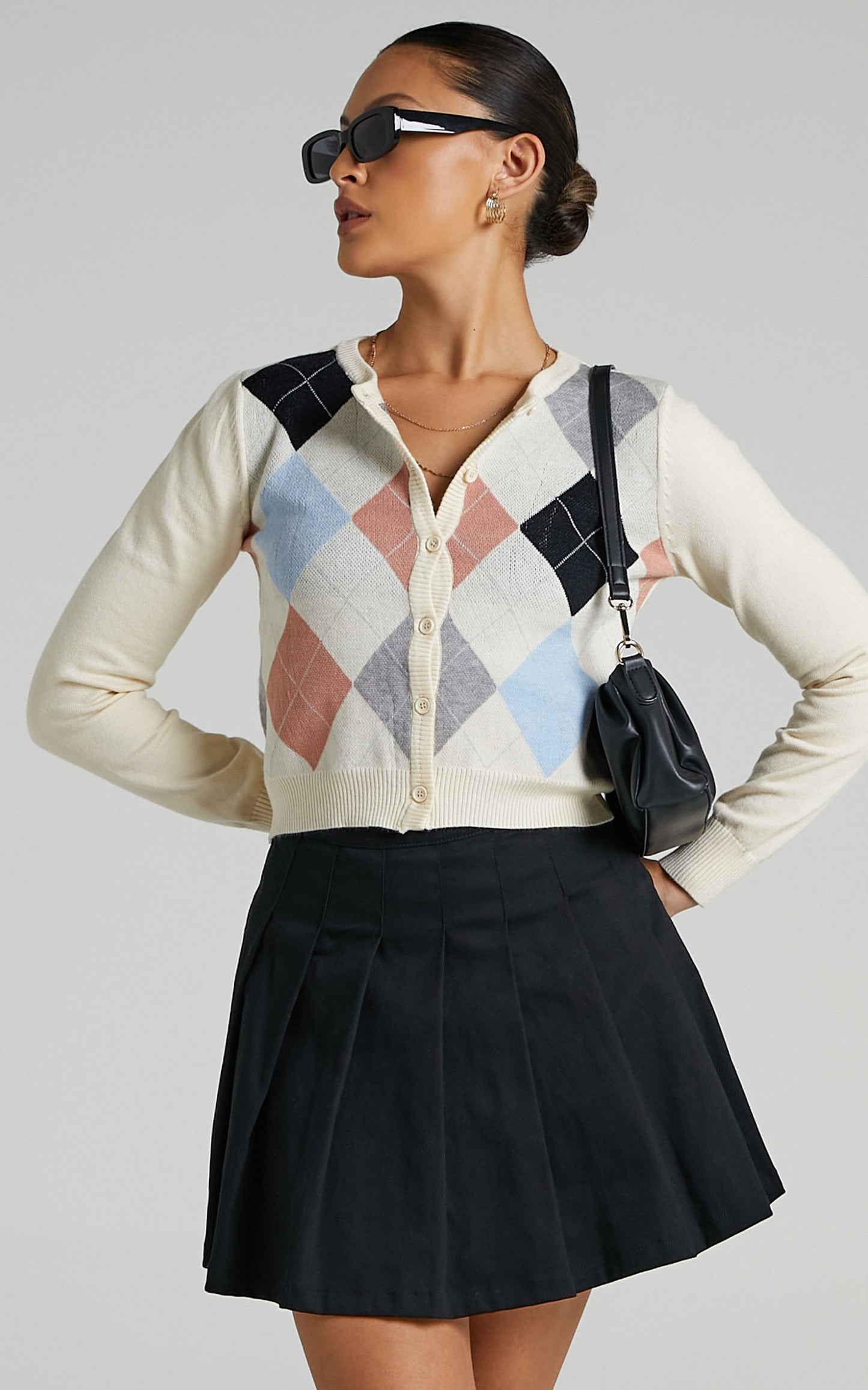 Renay Vest in Beige Check