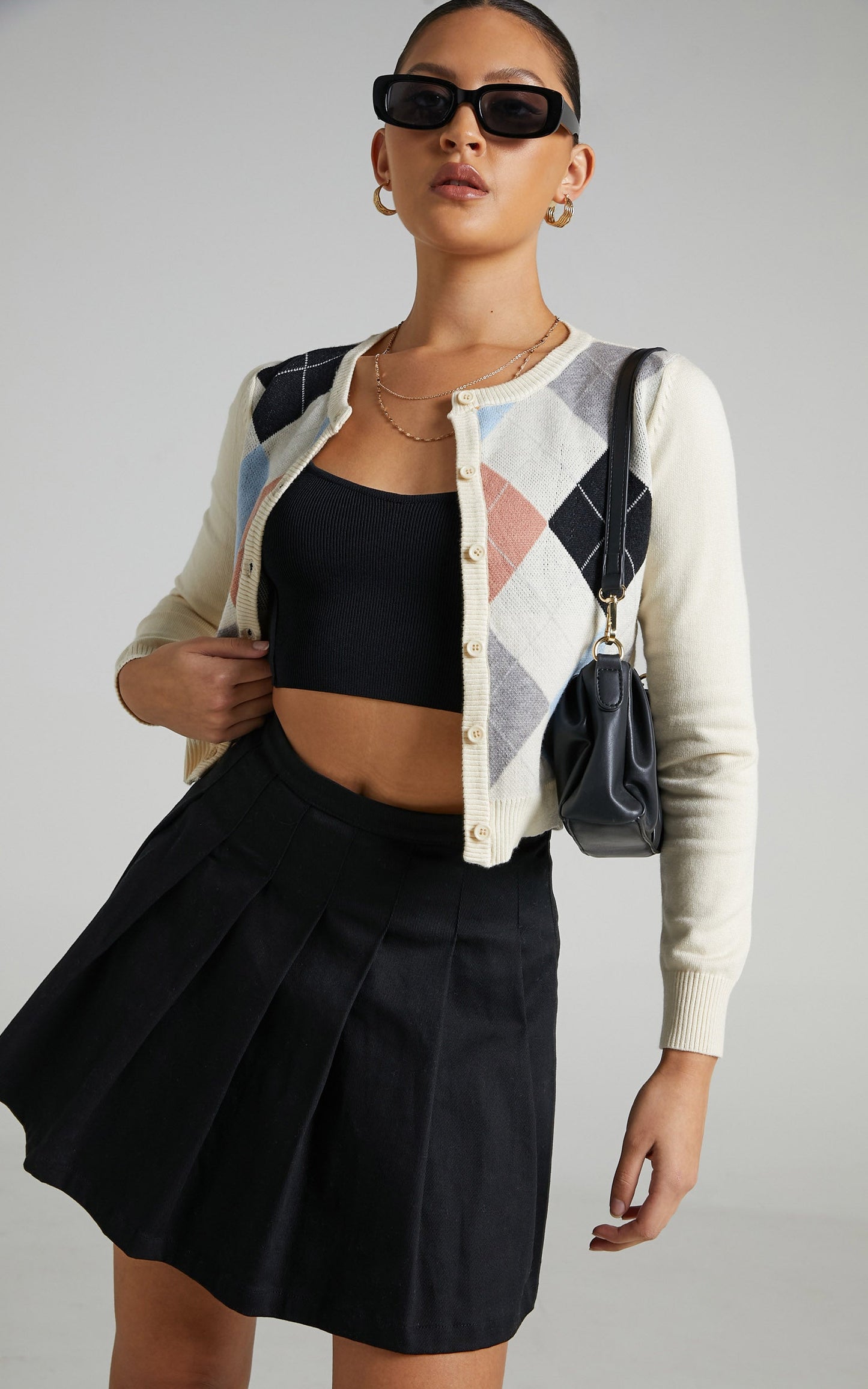 Renay Vest in Beige Check