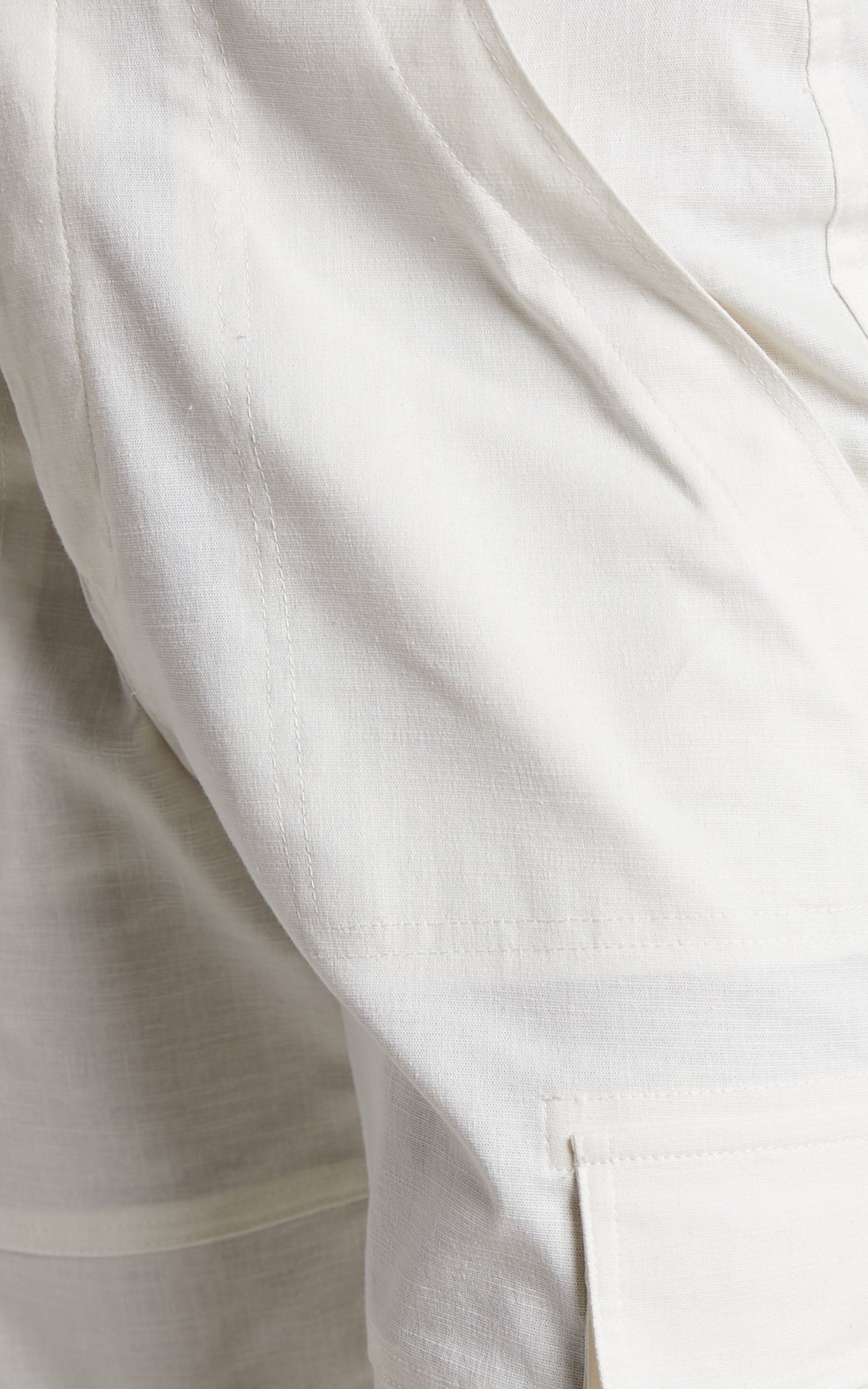 Reveey Pants - Low Rise Cargo Pants in White