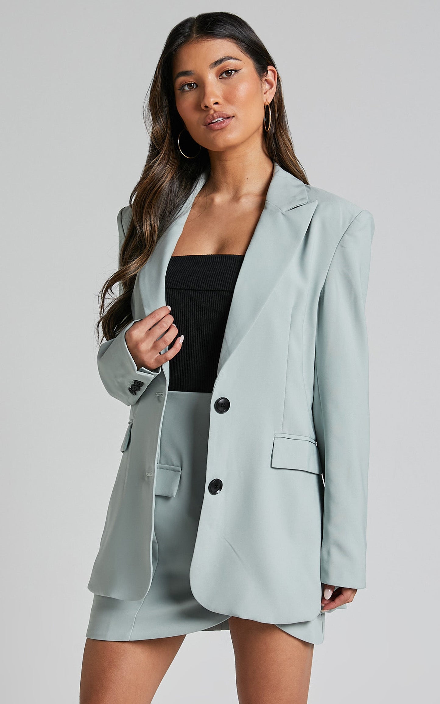 Rheda Blazer - Single Breasted Blazer in Sage