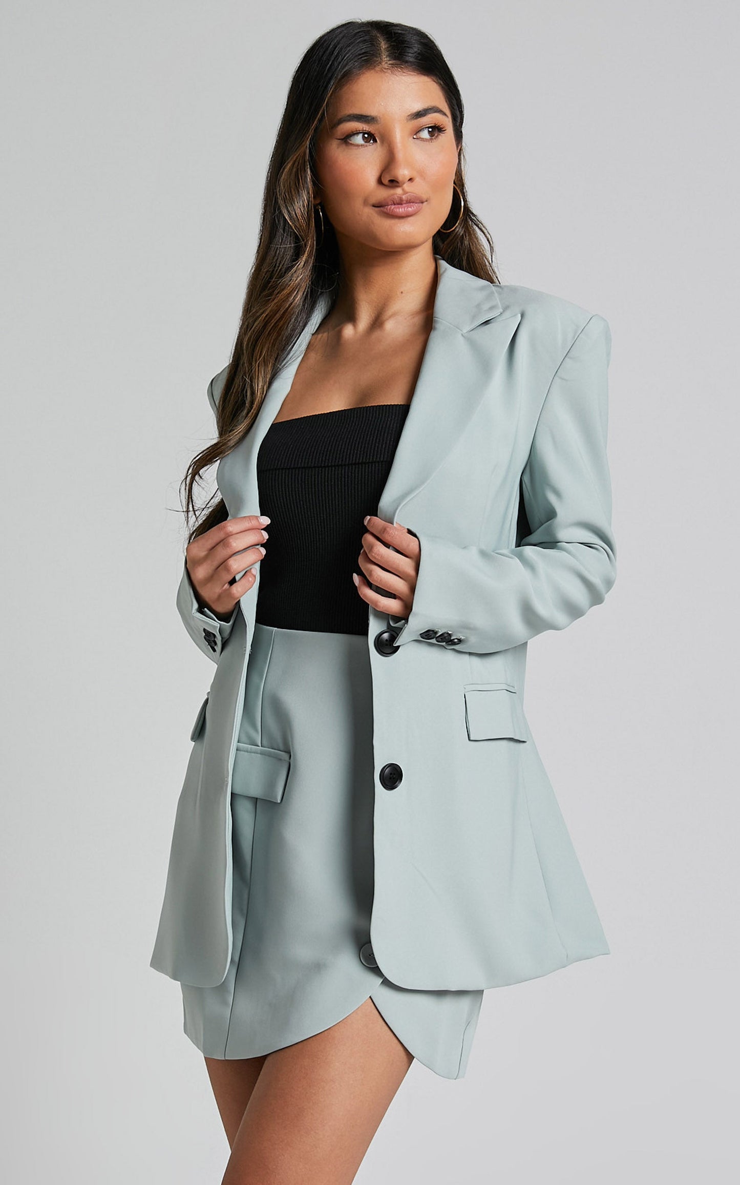 Rheda Blazer - Single Breasted Blazer in Sage