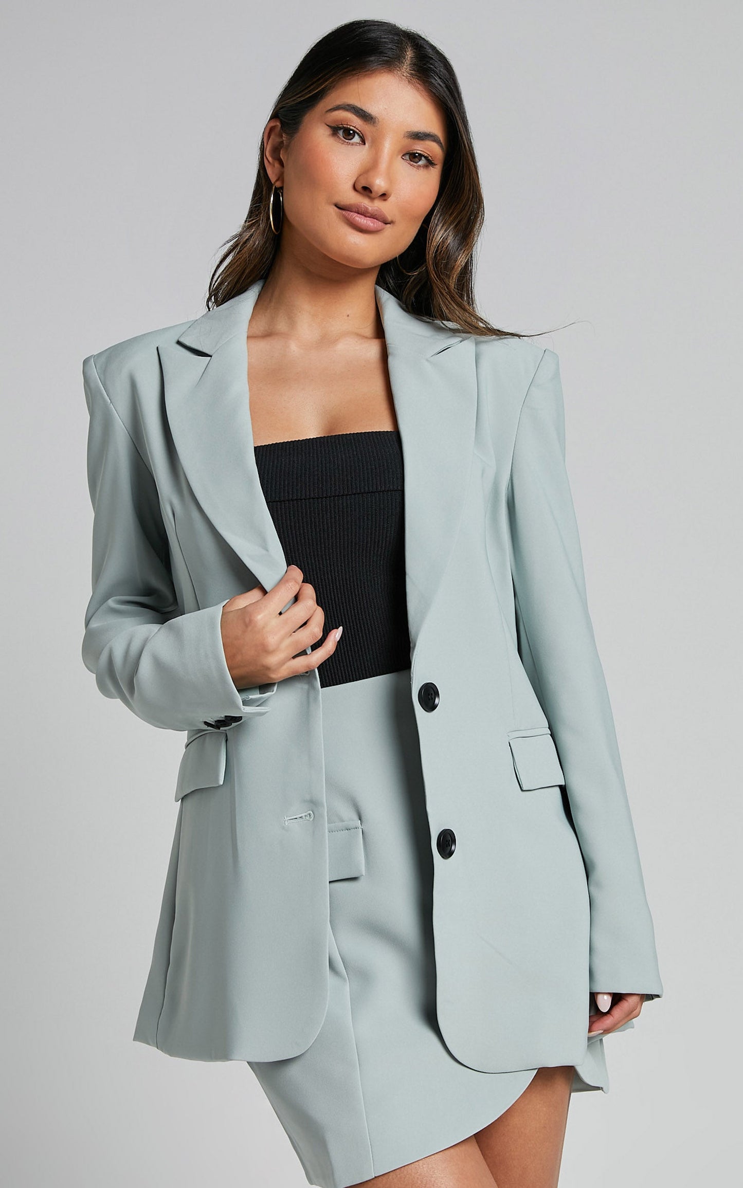Rheda Blazer - Single Breasted Blazer in Sage