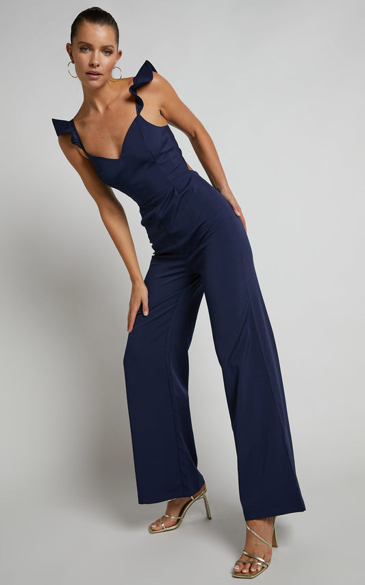 Rheinbell Jumpsuit - Straight Leg Jumpsuit in Navy