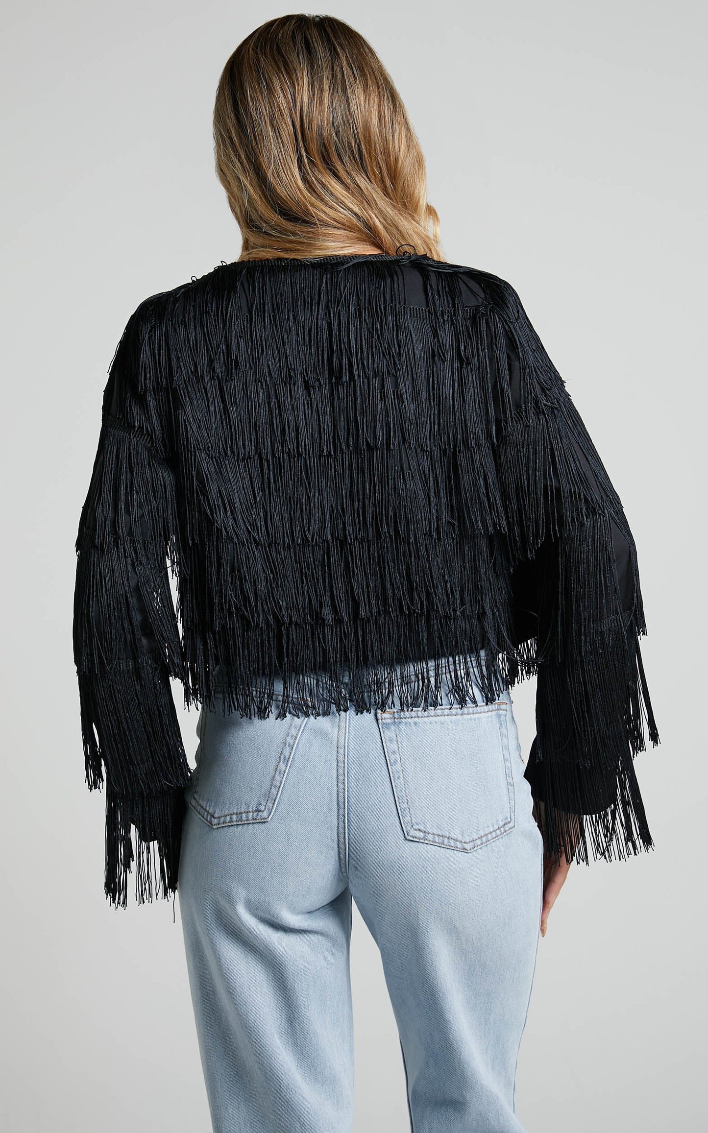Rhizza Jacket - Fringed Jacket in Black