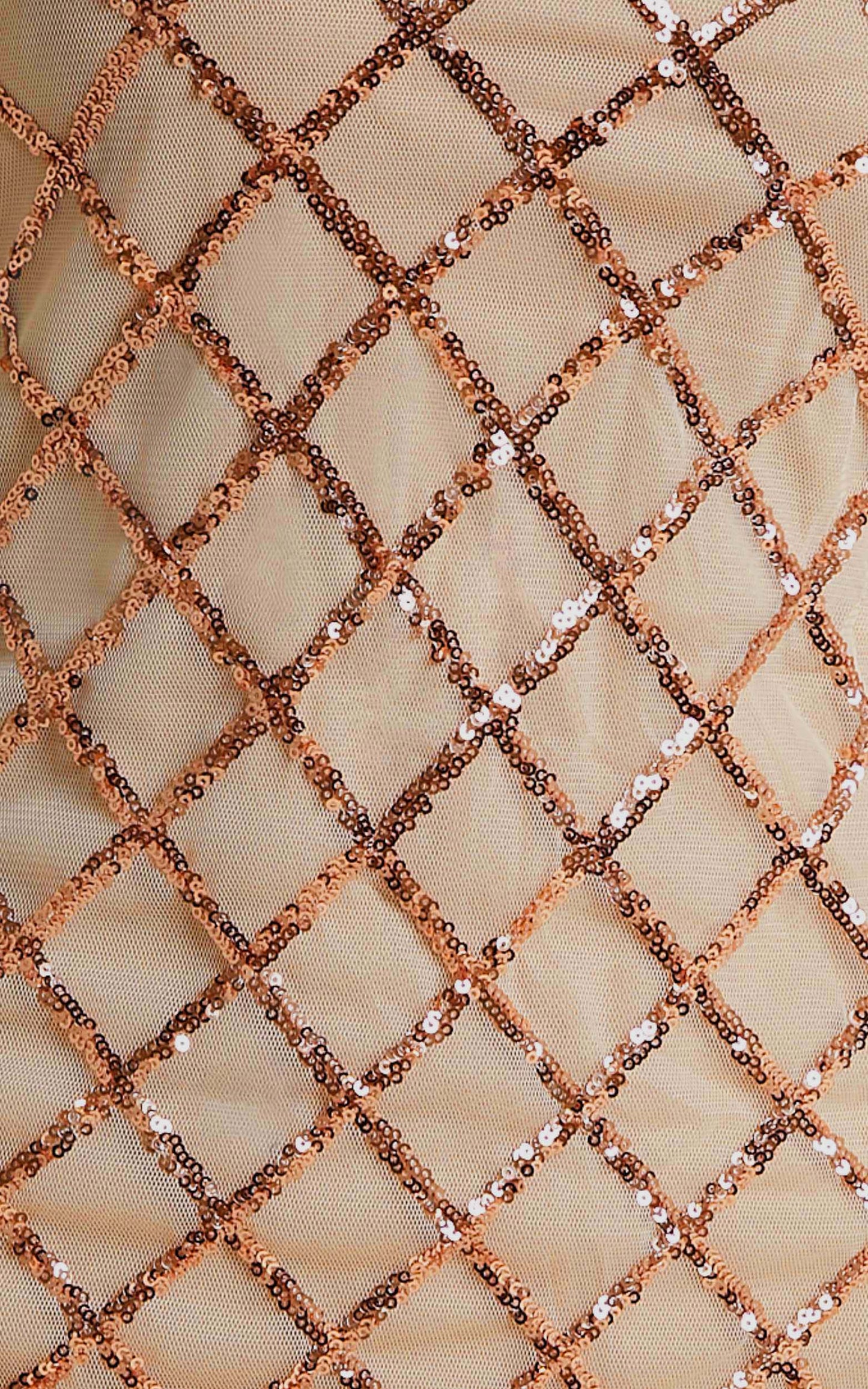 Rhythm Of Love Dress in Rose Gold Sequin