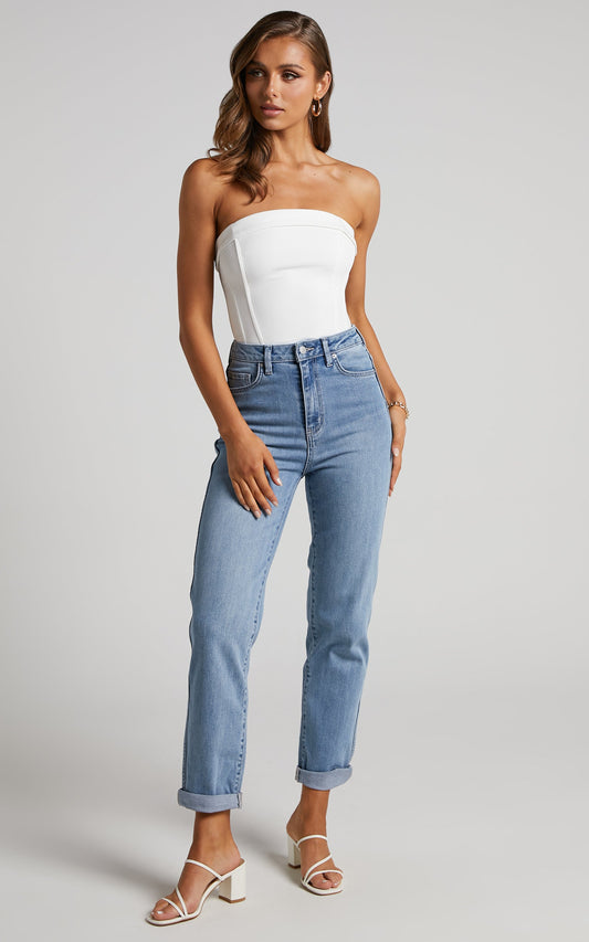 Riders By Lee- Hi Mom Jeans in Blue Sands