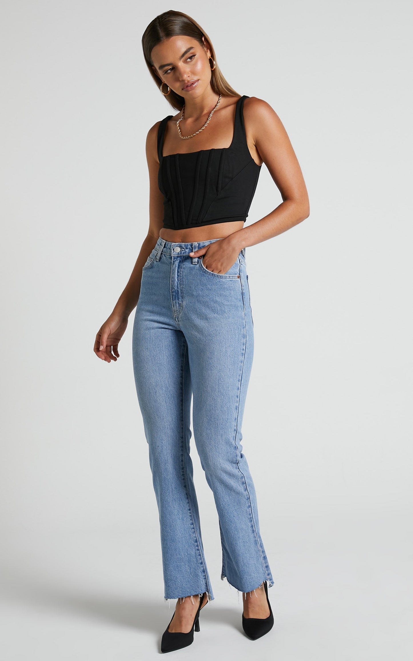 Riders By Lee - Hi Flare Jean in Destiny Blue