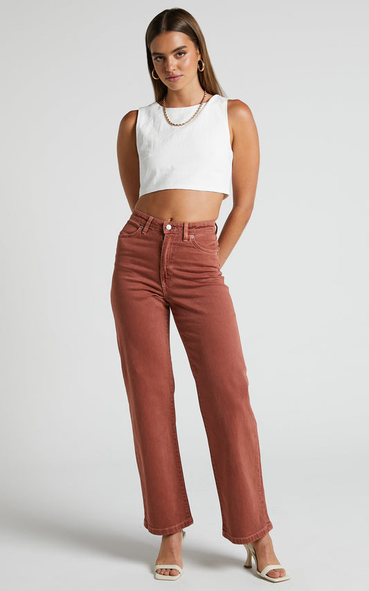 Riders By Lee - Hi Wide Leg Jean in Brandy