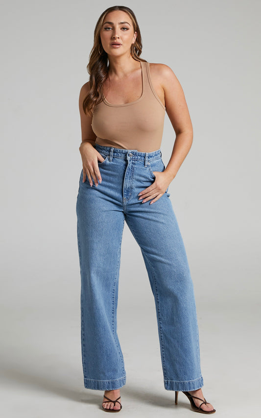 Riders By Lee - Hi Wide Leg in Blue Joy