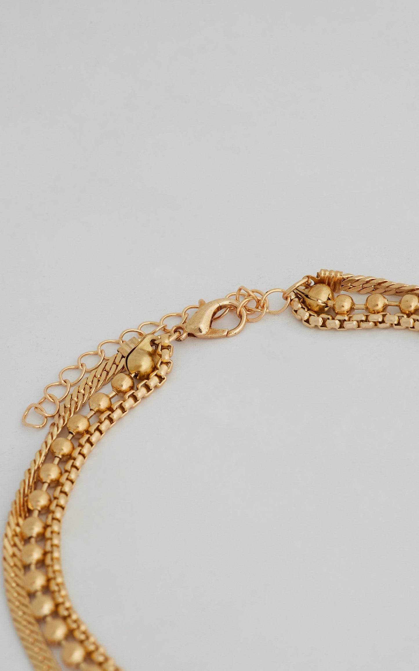 Riley layered chain necklace in Gold