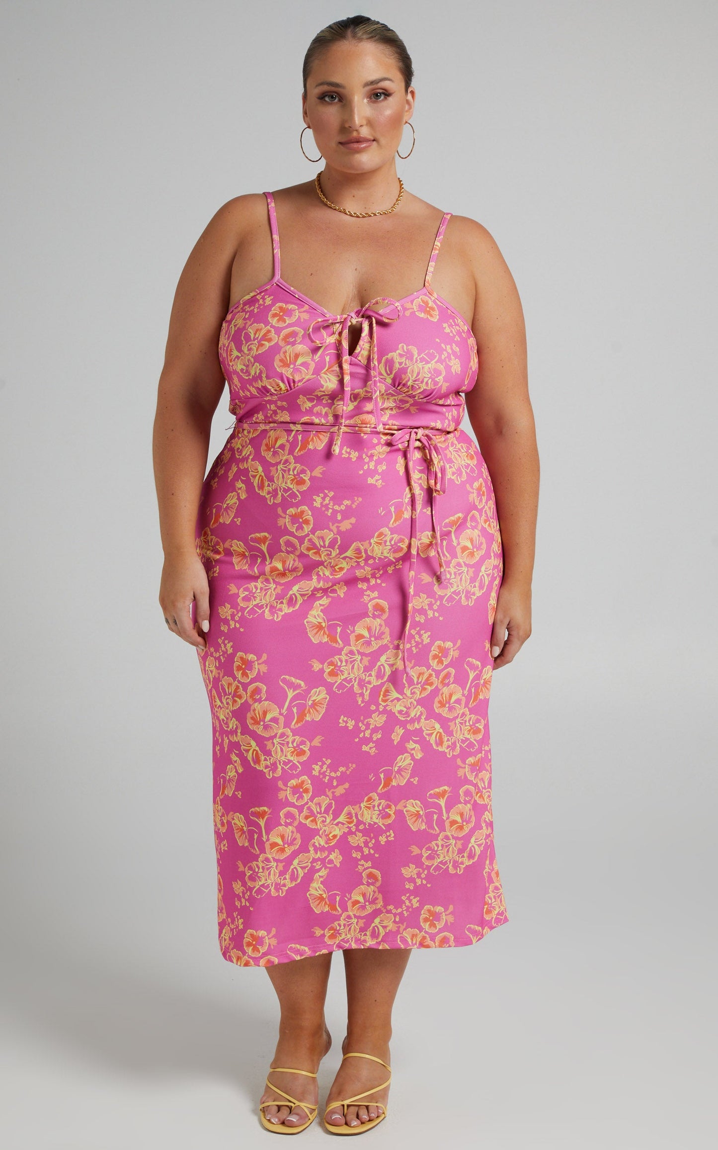 Yara Midi Dress in Floral Fantasia