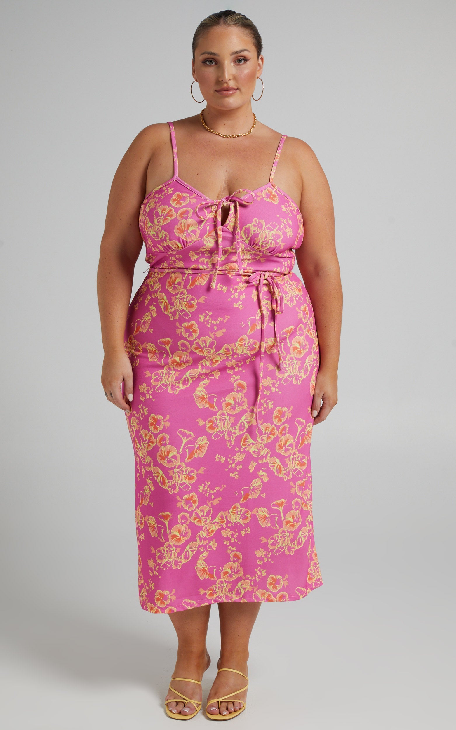 Yara Midi Dress in Floral Fantasia