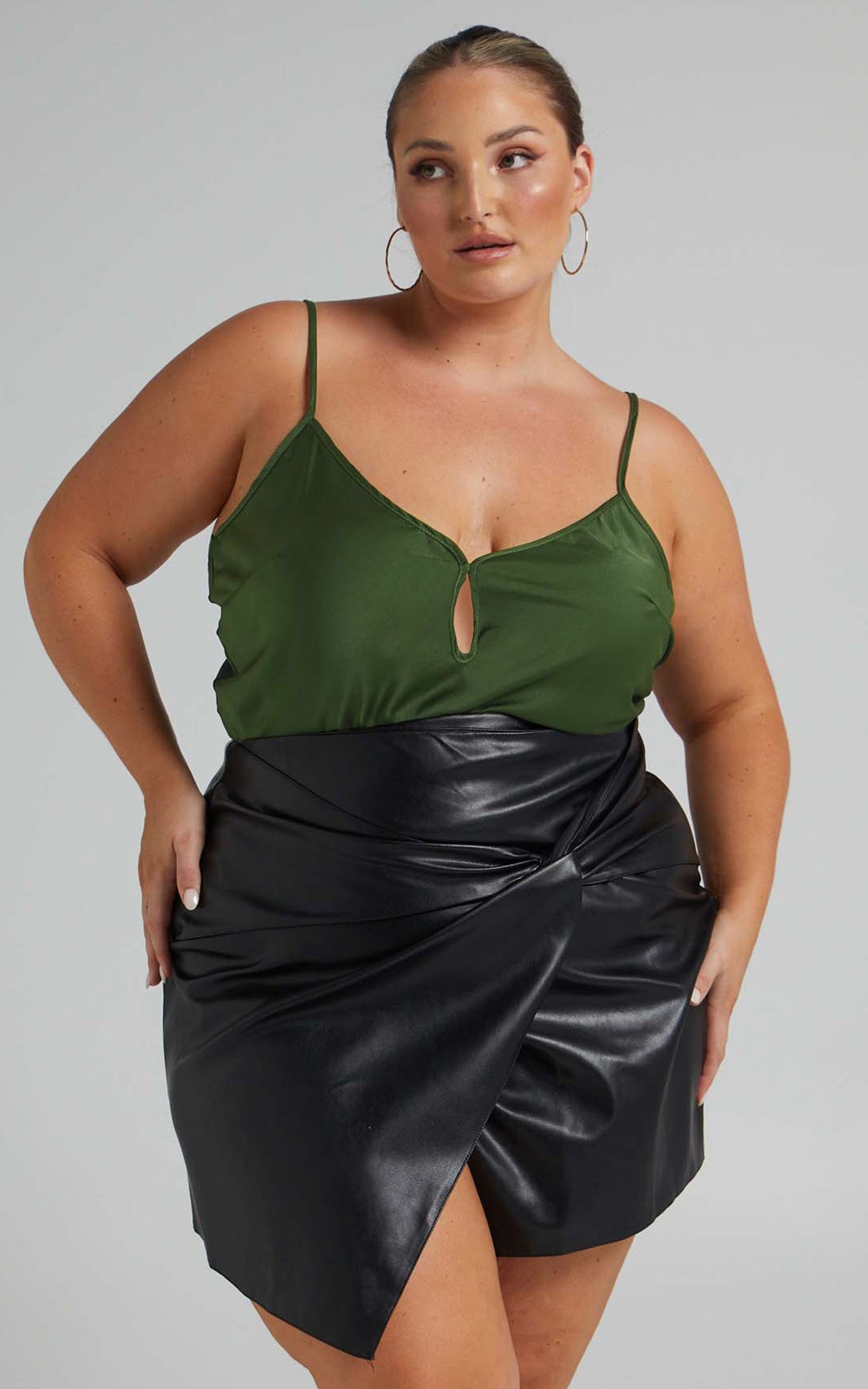 Phylicia Thin Strap Camisole in Green