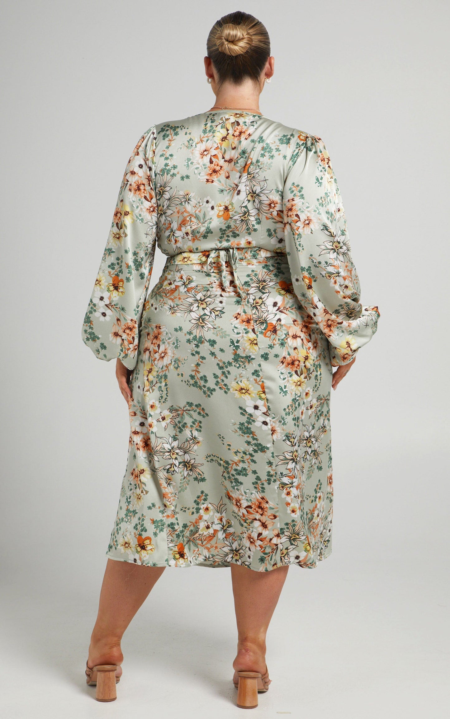 Bellanca Long Sleeve Wrap Top in Sage Floral