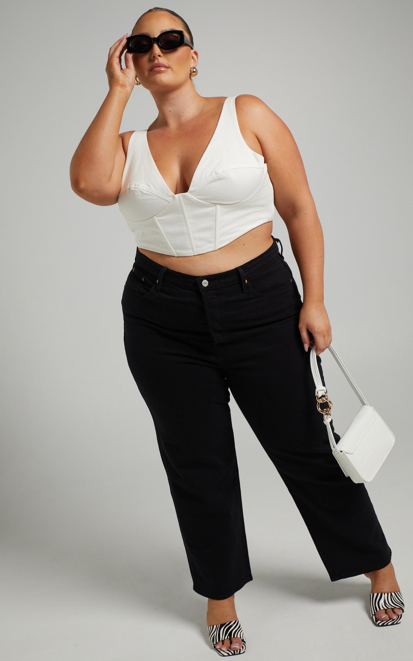Levi's Curve - Ribcage Straight Jean in Black Sprout