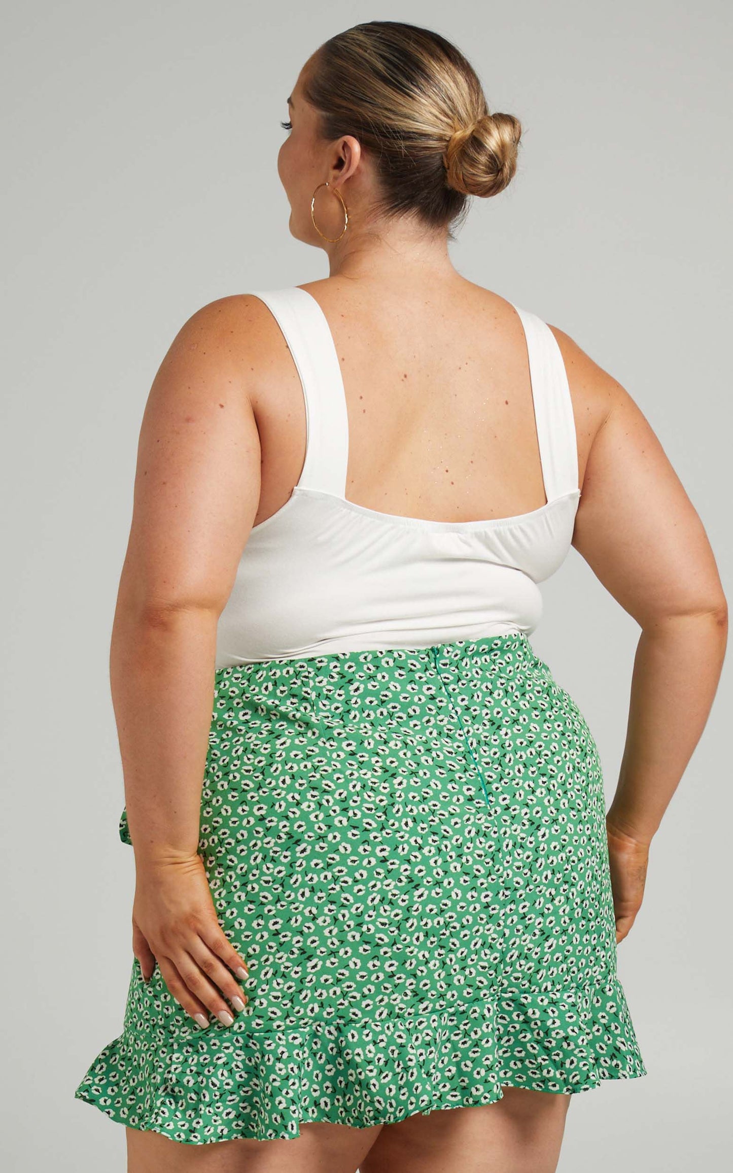 Arlynn Wrap mini skirt in Green