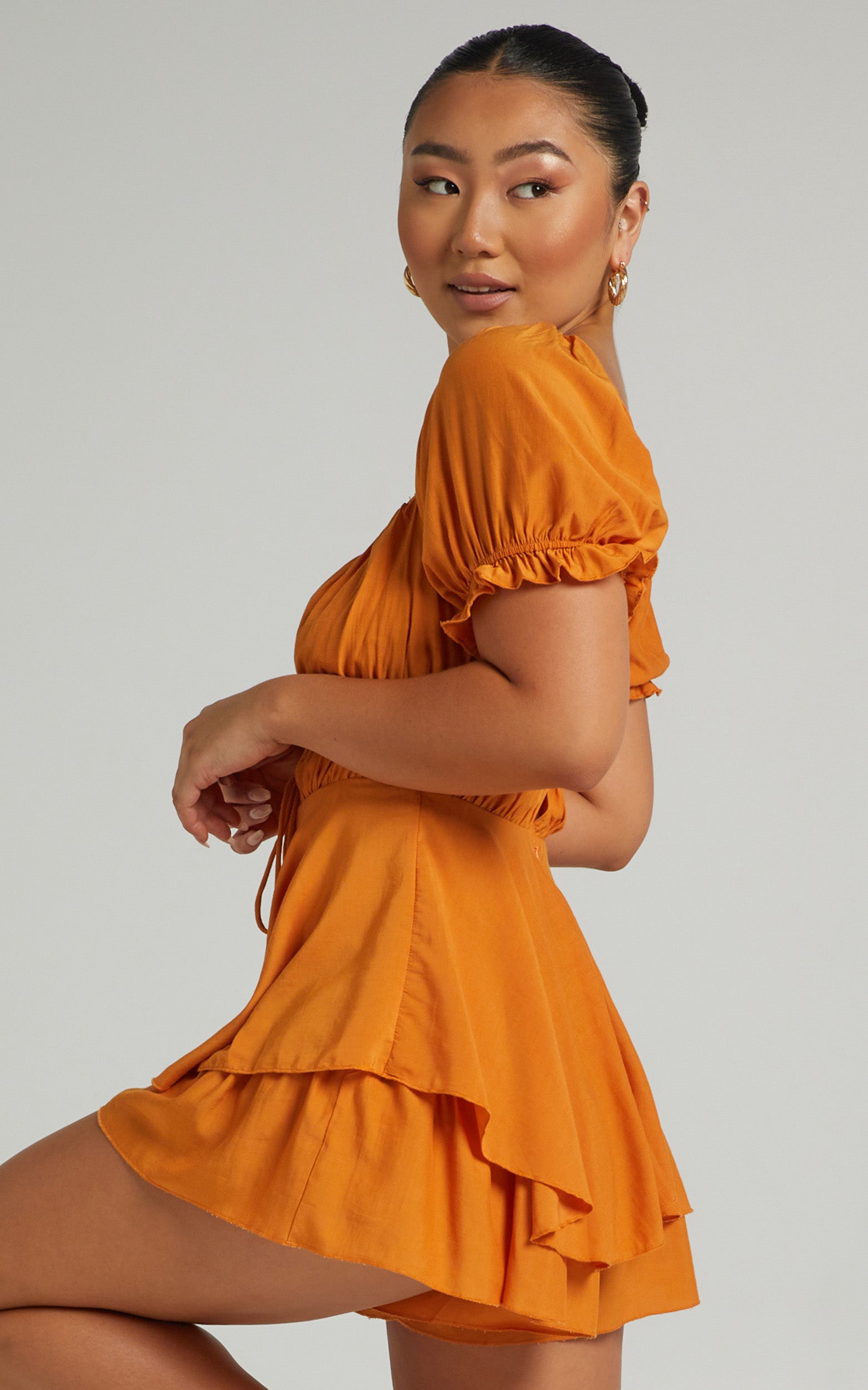 Carmeline Playsuit in Orange