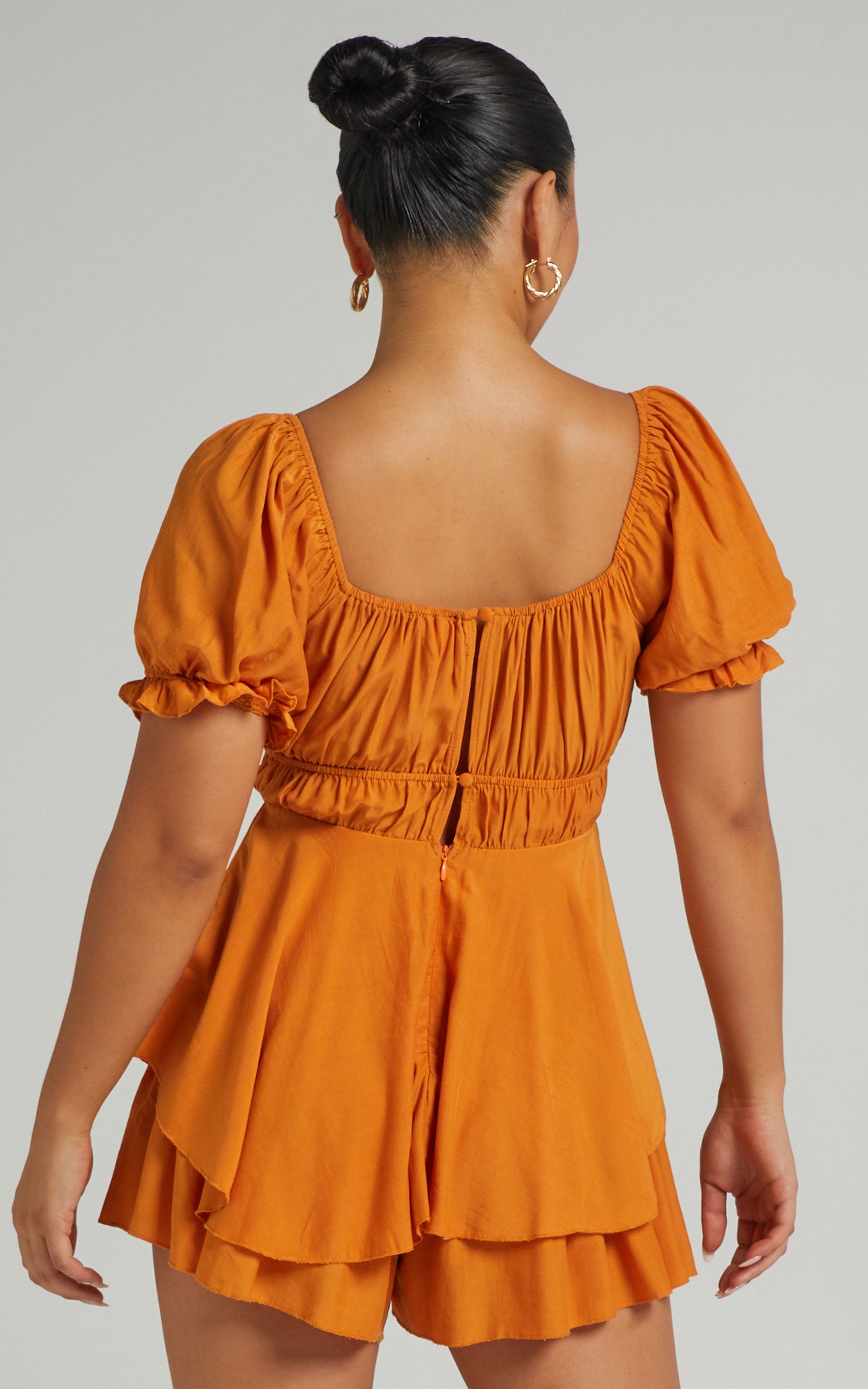 Carmeline Playsuit in Orange